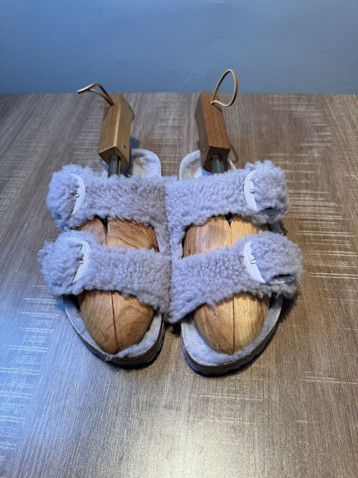Birkenstock Birkenstock Arizona Women Purple Teddy Shearling Size EU 38 Size US 7 / IT 37 - 3 Thumbnail