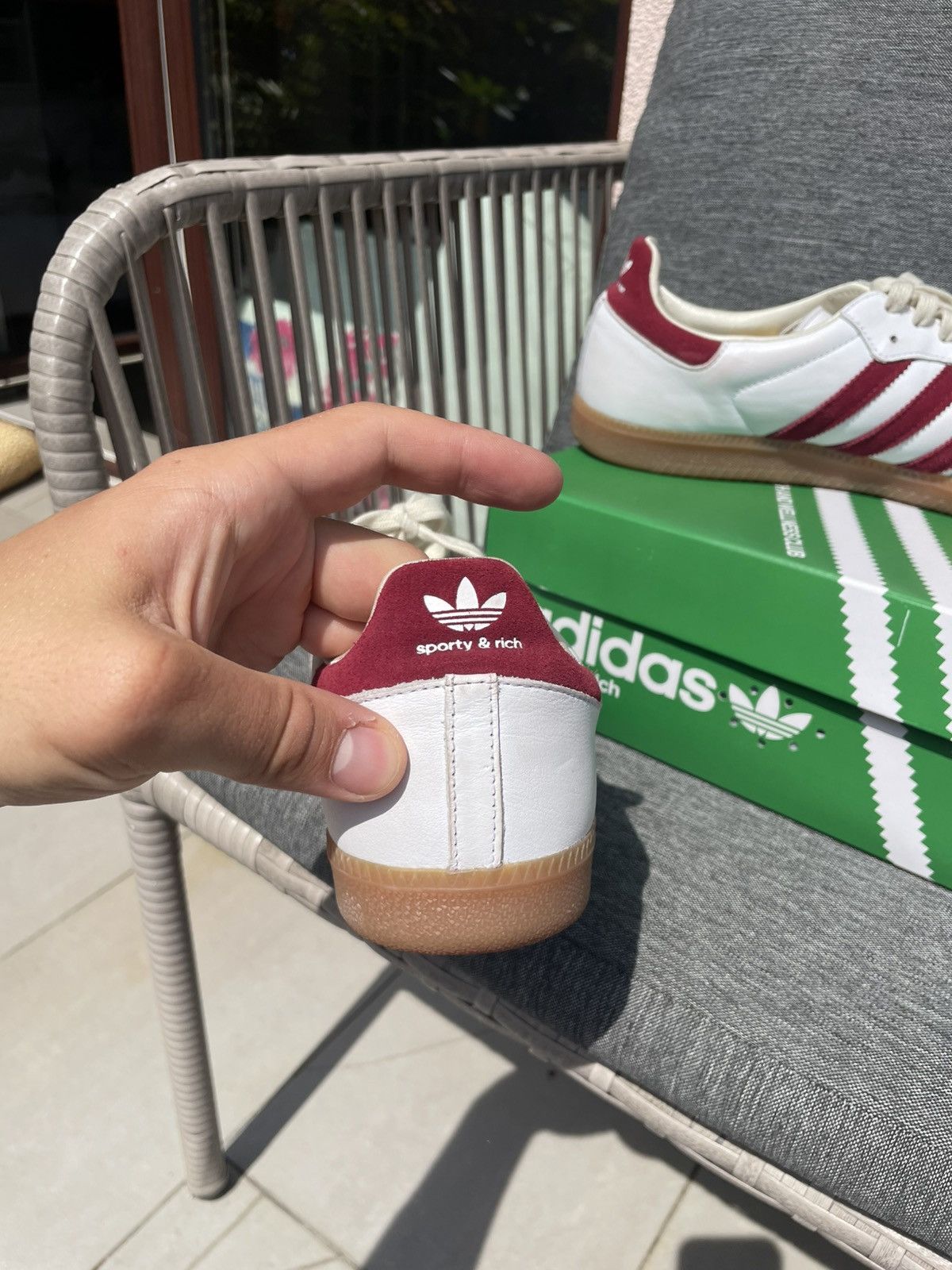 Adidas × Sporty & Rich Vintage Retro Old Money Adidas Samba Burgundy Size US 11 / EU 44 - 6 Thumbnail