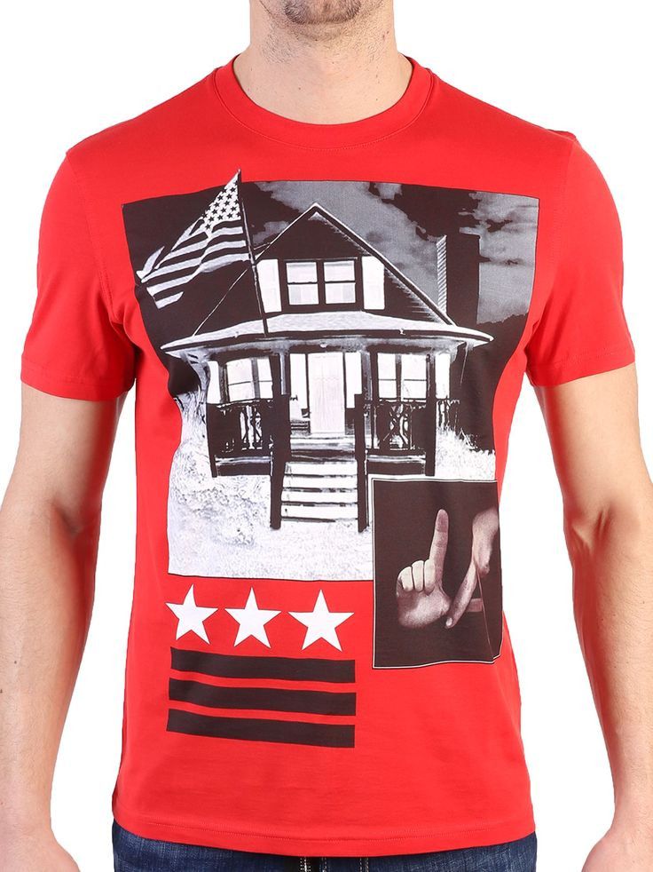 Givenchy Red LA House Print T-Shirt Size S / US 4 / IT 40 - 2 Thumbnail