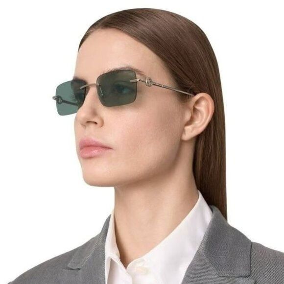 Gucci NEW GUCCI SUNGLASSES GG1703S 002 SILVER UNISEX EYEWEAR Size ONE SIZE - 2 Thumbnail