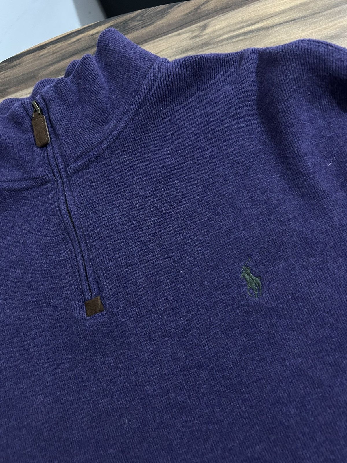 Polo Ralph Lauren Polo Ralph Lauren Purple Quarter Zip Sweater Size US L / EU 52-54 / 3 - 2 Thumbnail