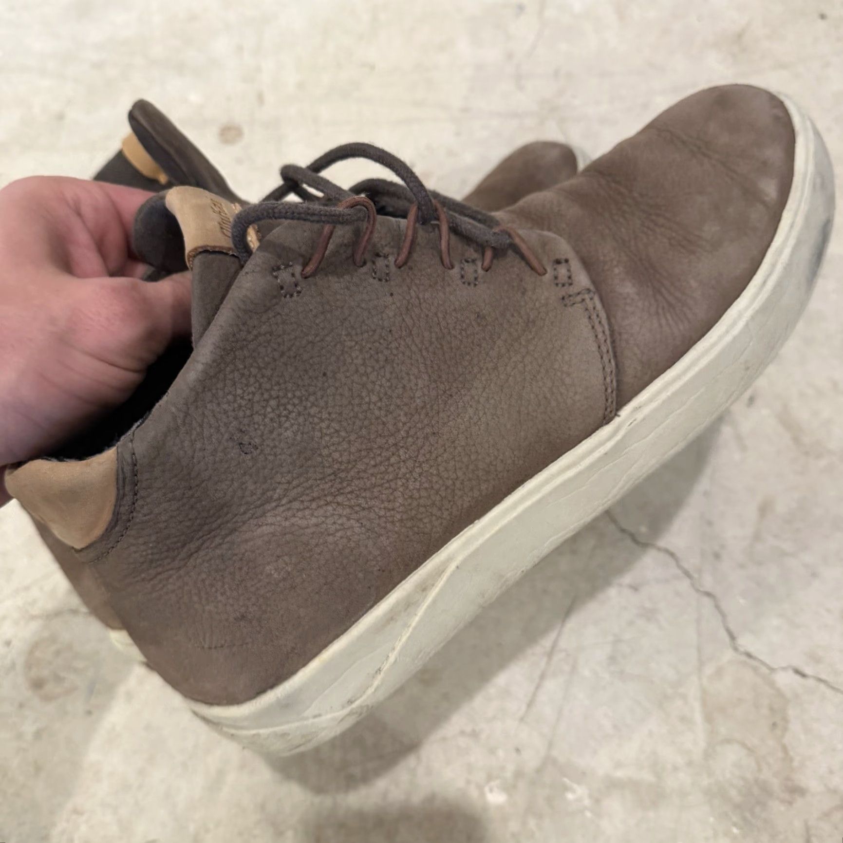 Olukai OluKai Boots Mens 10.5 Brown Nana Hele Shearling Leather Chukka 10449-6363 Size US 11 / EU 44 - 4 Thumbnail