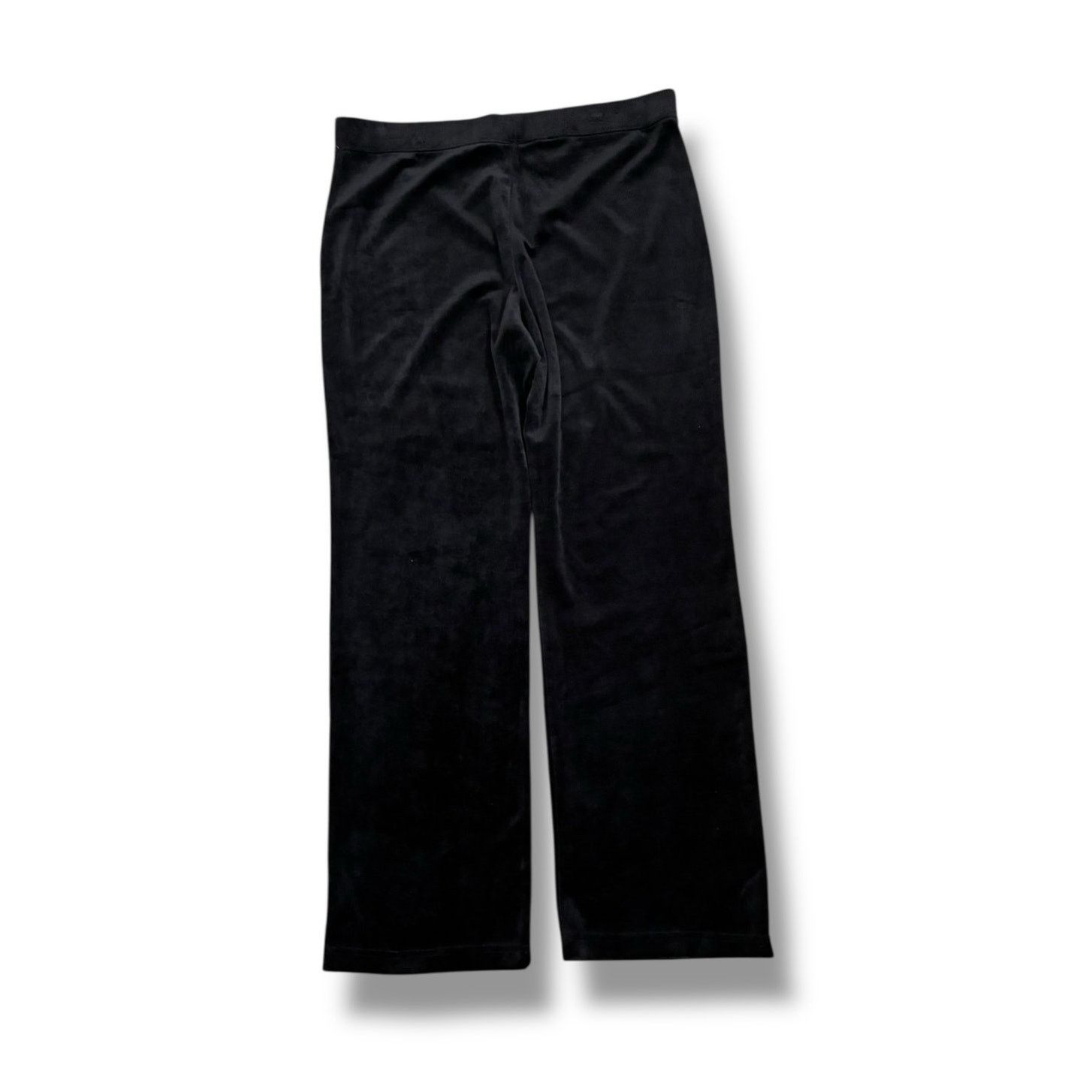 Other Karen Scott Sport black velour high rise straight leg pants Size 38" / US 16 / IT 52 - 3 Thumbnail