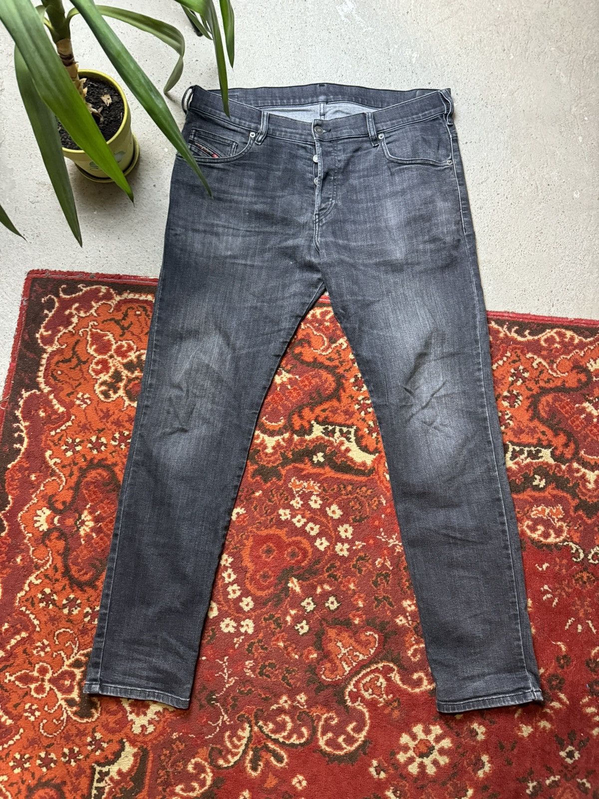 Diesel × Vintage Vintage Y2K Diesel Black Tag Logo Gray Denim Pants Size US 34 / EU 50 - 1 Thumbnail