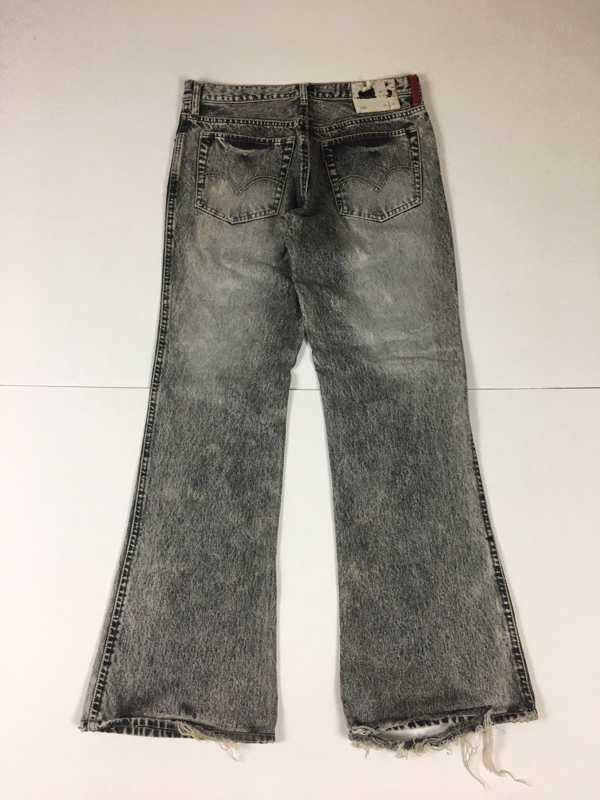 Levi's Vintage Levi’s 530 Bleach Black Flare Size US 34 / EU 50 - 7 Thumbnail