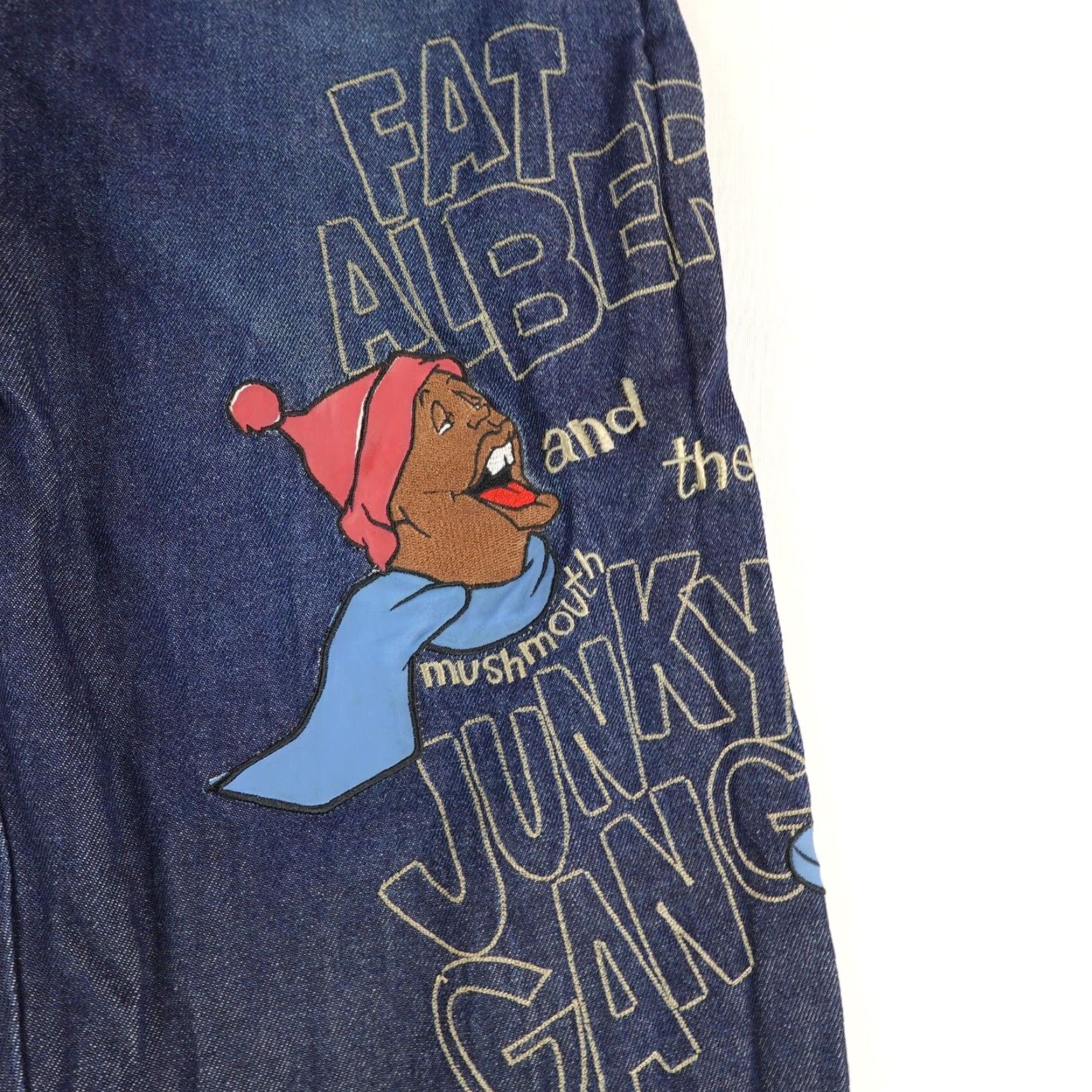 Fubu VINTAGE FUBU Men's Wide Leg Jeans 34 Dark Blue Hip Hop Retro 90s Baggy Denim Size US 33 - 4 Thumbnail