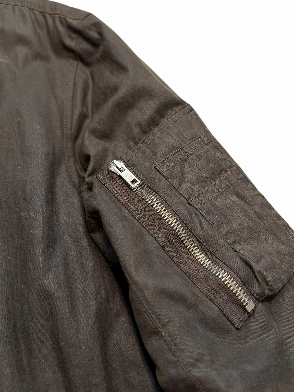 Rick Owens GRAIL 2010 Wax Coated “Army” Bomber Jacket Size US M / EU 48-50 / 2 - 3 Thumbnail