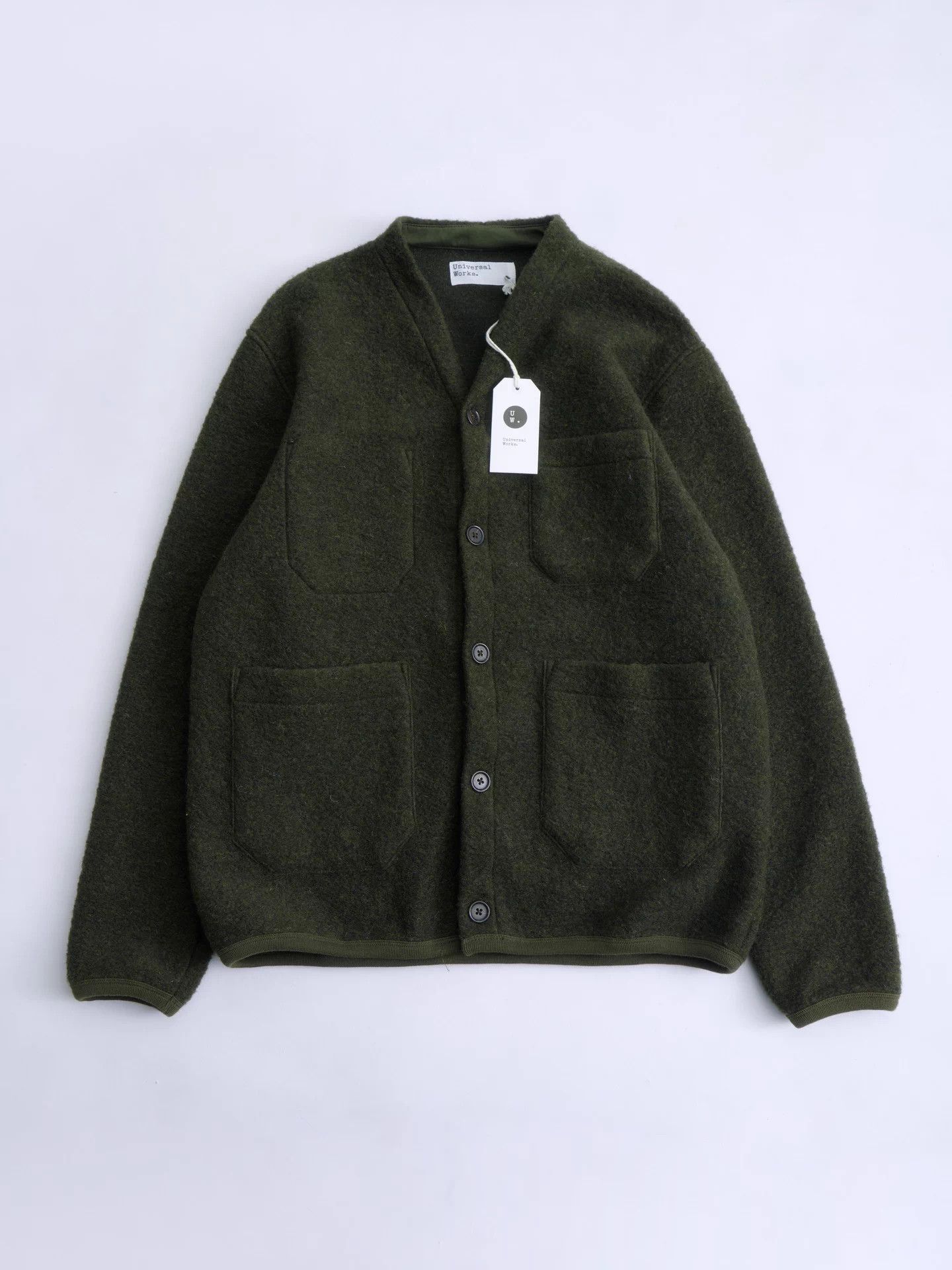 Other UNIVERSAL WORKS Moss Green Oversized Wool Cardigan Size M / US 6-8 / IT 42-44 - 7 Thumbnail