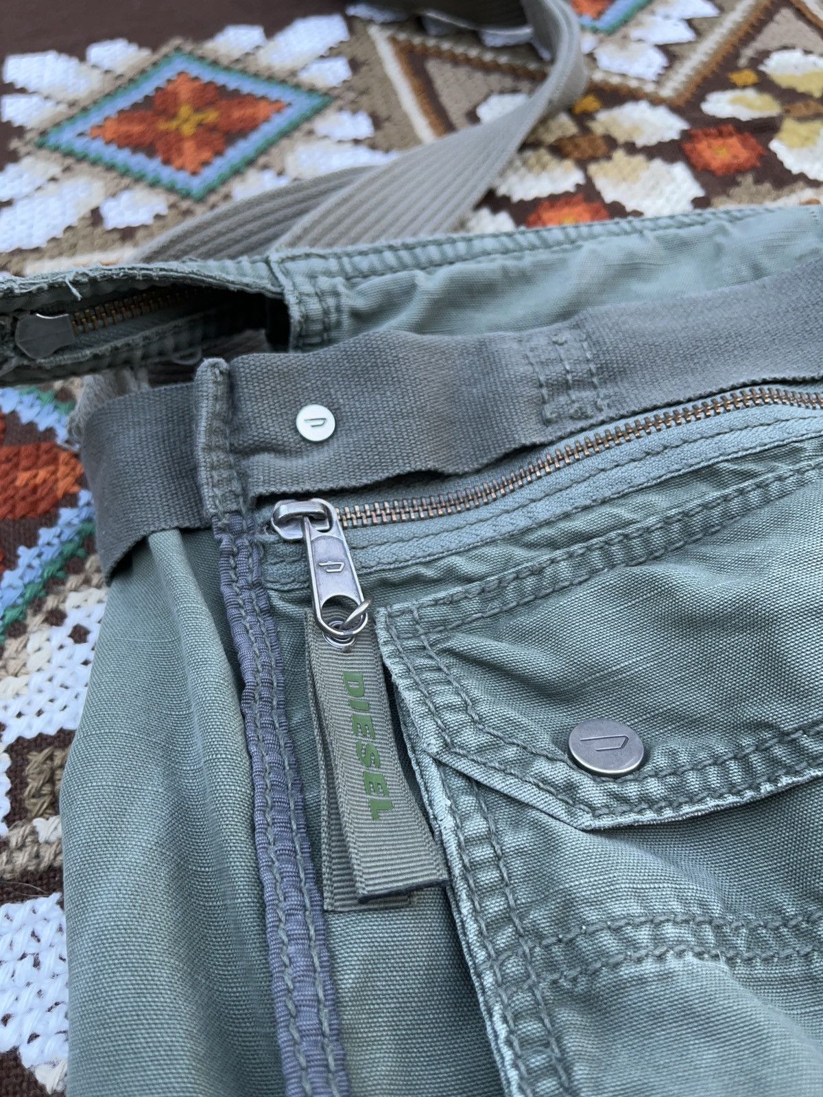 Diesel × Japanese Brand × Vintage Vintage Diesel Distressed Multi Pocket Crossbody Bag Utility Size ONE SIZE - 6 Thumbnail
