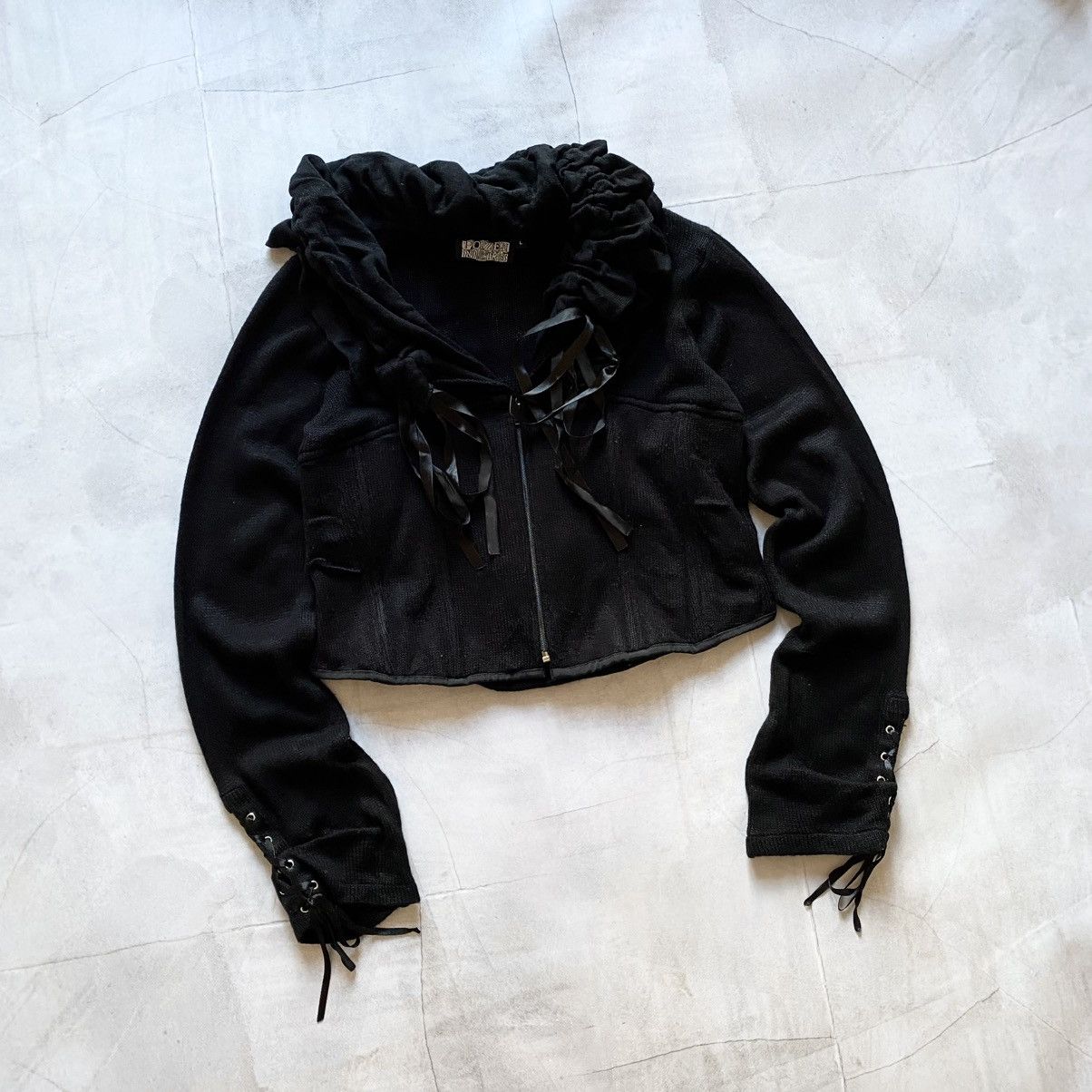 Hysteric Glamour 00s Punk Poizen Industries Corset Lace Up Zip Sweatshirt Y2K Size L / US 10 / IT 46 - 1 Thumbnail