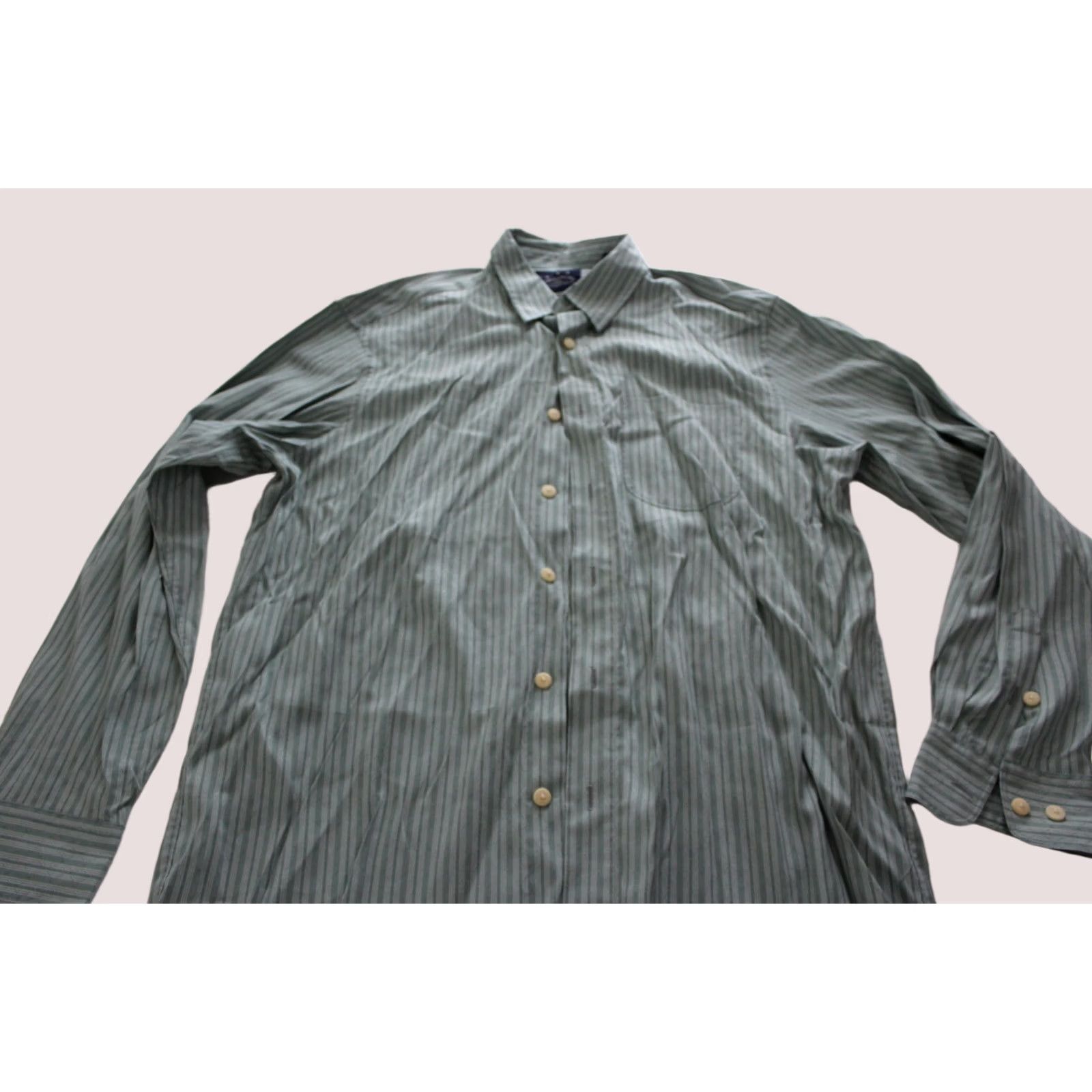 Tommy Bahama Tommy Bahama LONG SLEEVE SHIRT Large Greenish Stripe Mens Size US L / EU 52-54 / 3 - 1 Thumbnail