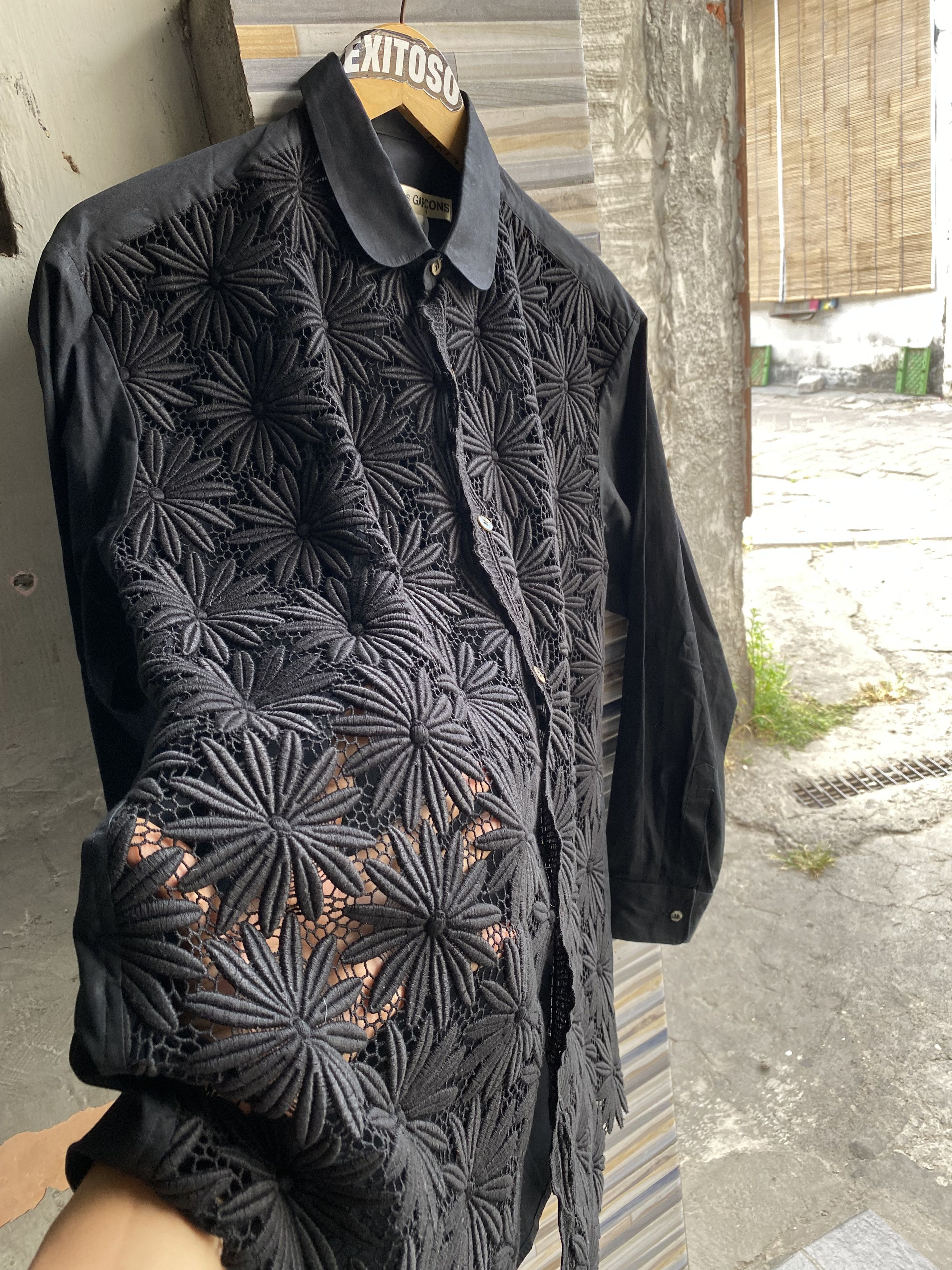 Junya Watanabe SEND OFFER Comme des Garcons 1990 Lace Shirt Grailed