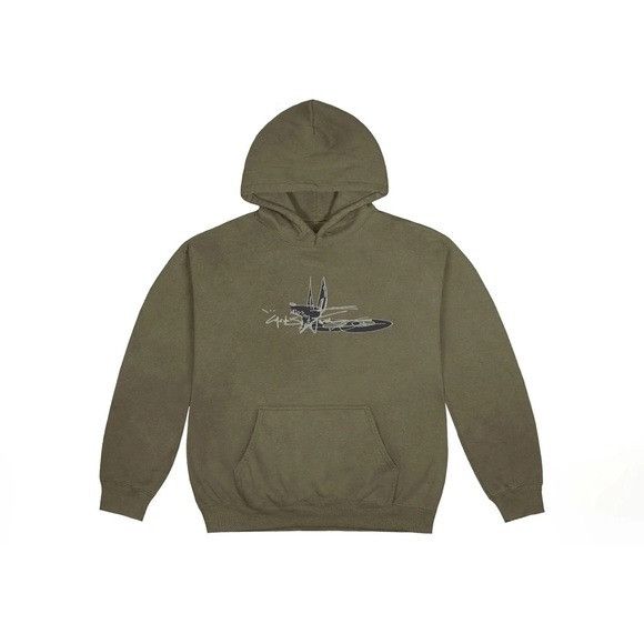 Travis scott hoodie olive sale