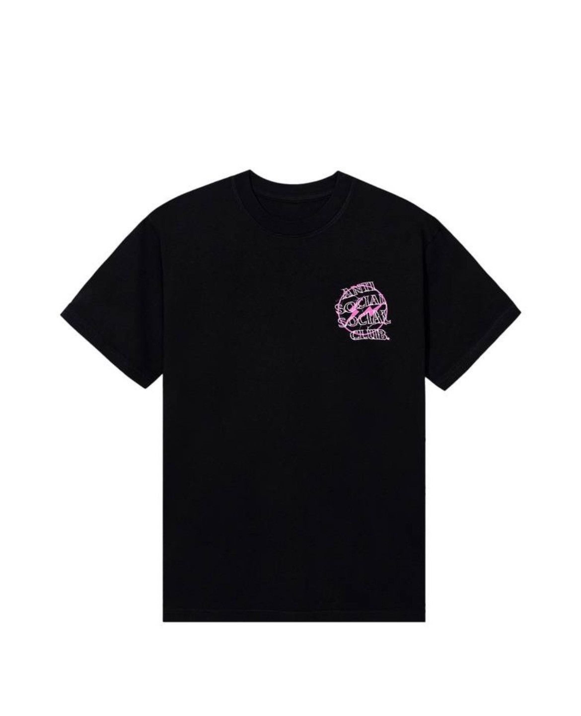 image of Anti Social Club X Fragment Design Bolt Tee in Black, Men's (Size Medium)