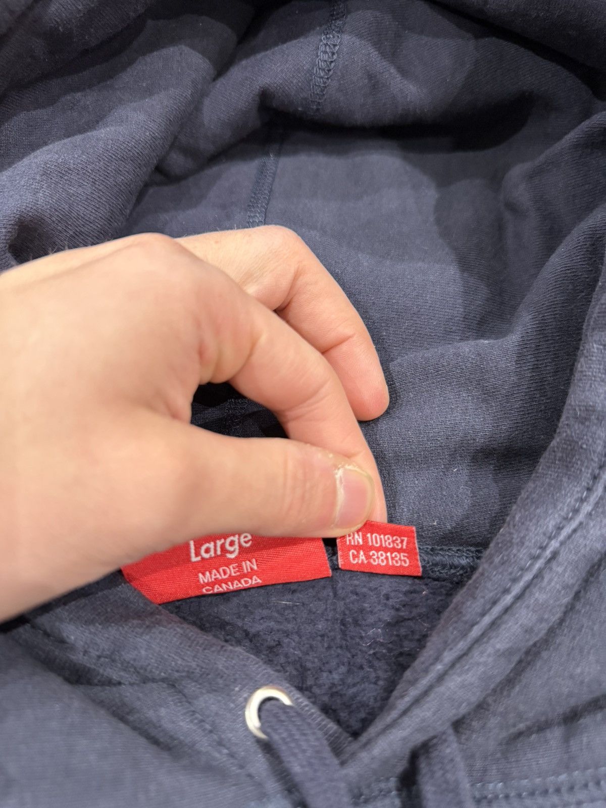 Supreme Supreme Icy Arc Hooded Sweatshirt Navy Size: L Size US L / EU 52-54 / 3 - 9 Thumbnail