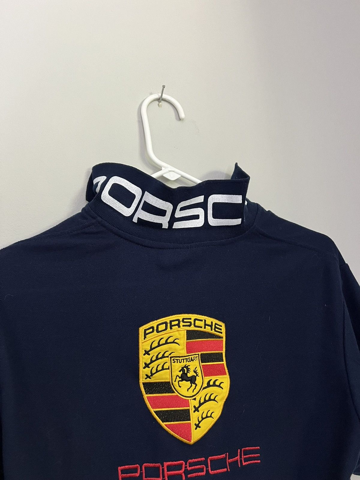 Porsche Design × Vintage Y2K Porsche Sportscar Racing 2-Button Polo Shirt Size US L / EU 52-54 / 3 - 5 Thumbnail