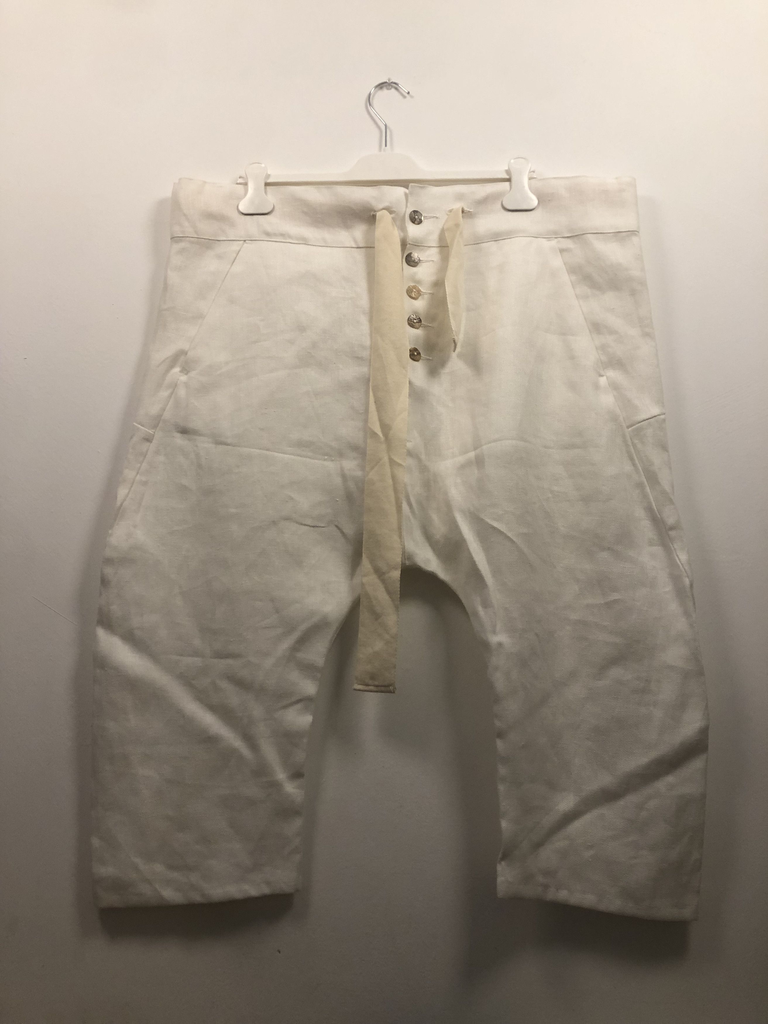 Mavranyma MAVRANYMA - Heavy linen cropped pants Size US 32 / EU 48 - 1 Thumbnail