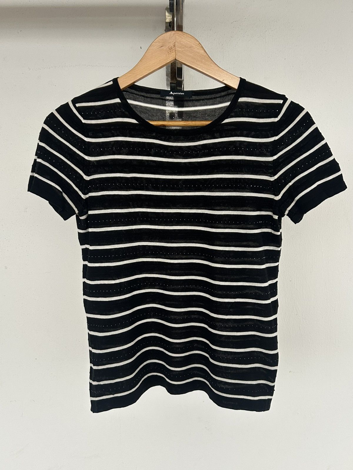 Aquascutum Aquascutum Vintage Japan Stripe Black White Size M / US 6-8 / IT 42-44 - 1 Thumbnail