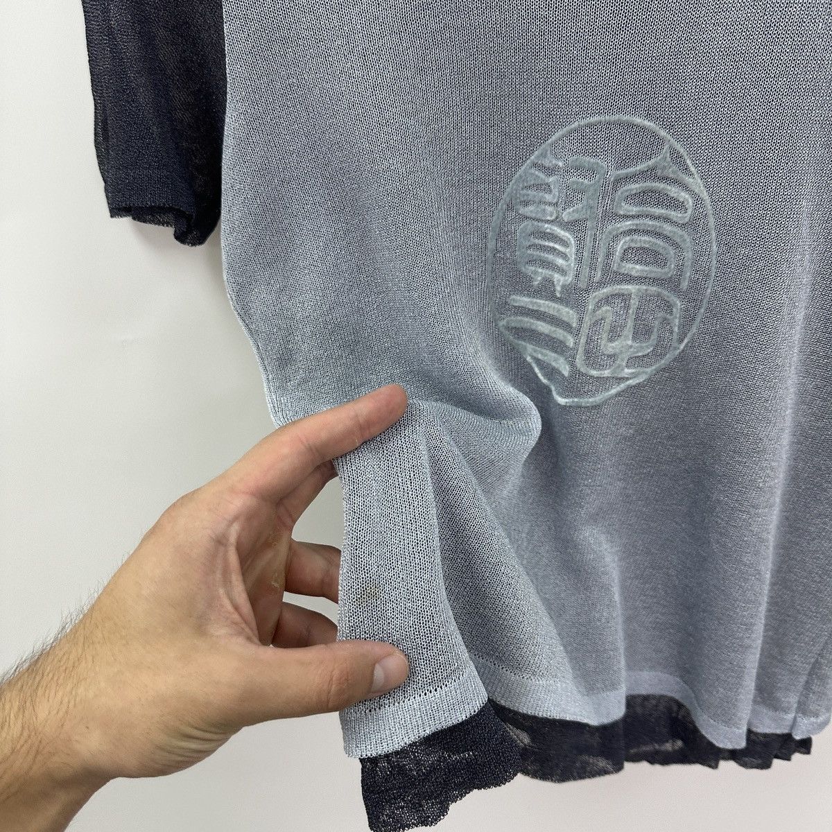 Kenzo Vintage 90s Kenzo Jeans Viscose big logo tee velour y2k hype Size L / US 10 / IT 46 - 5 Thumbnail
