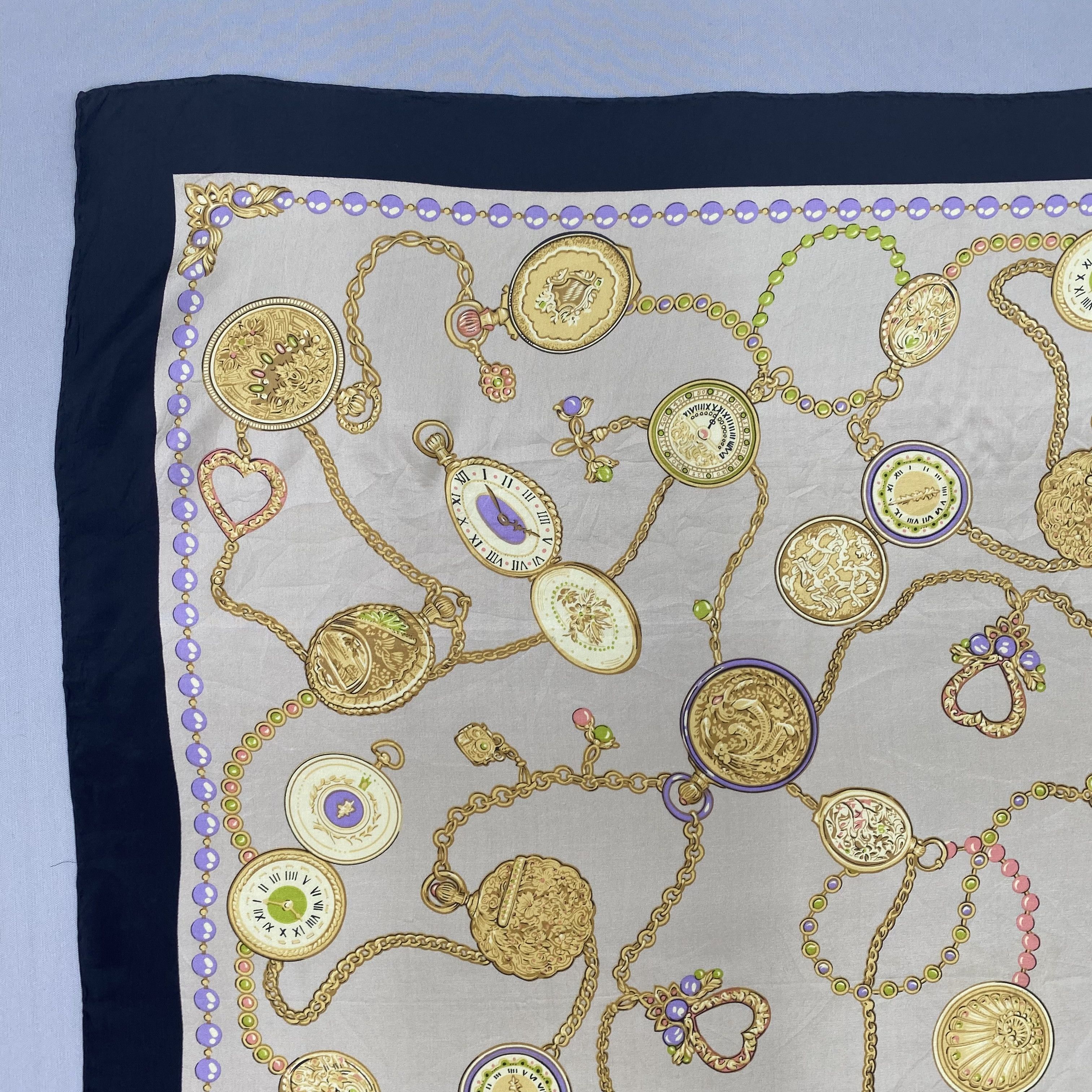 Japanese Brand Vintage Baroque SILK Scarf Twill Stole Wraps Scarves Size ONE SIZE - 7 Thumbnail