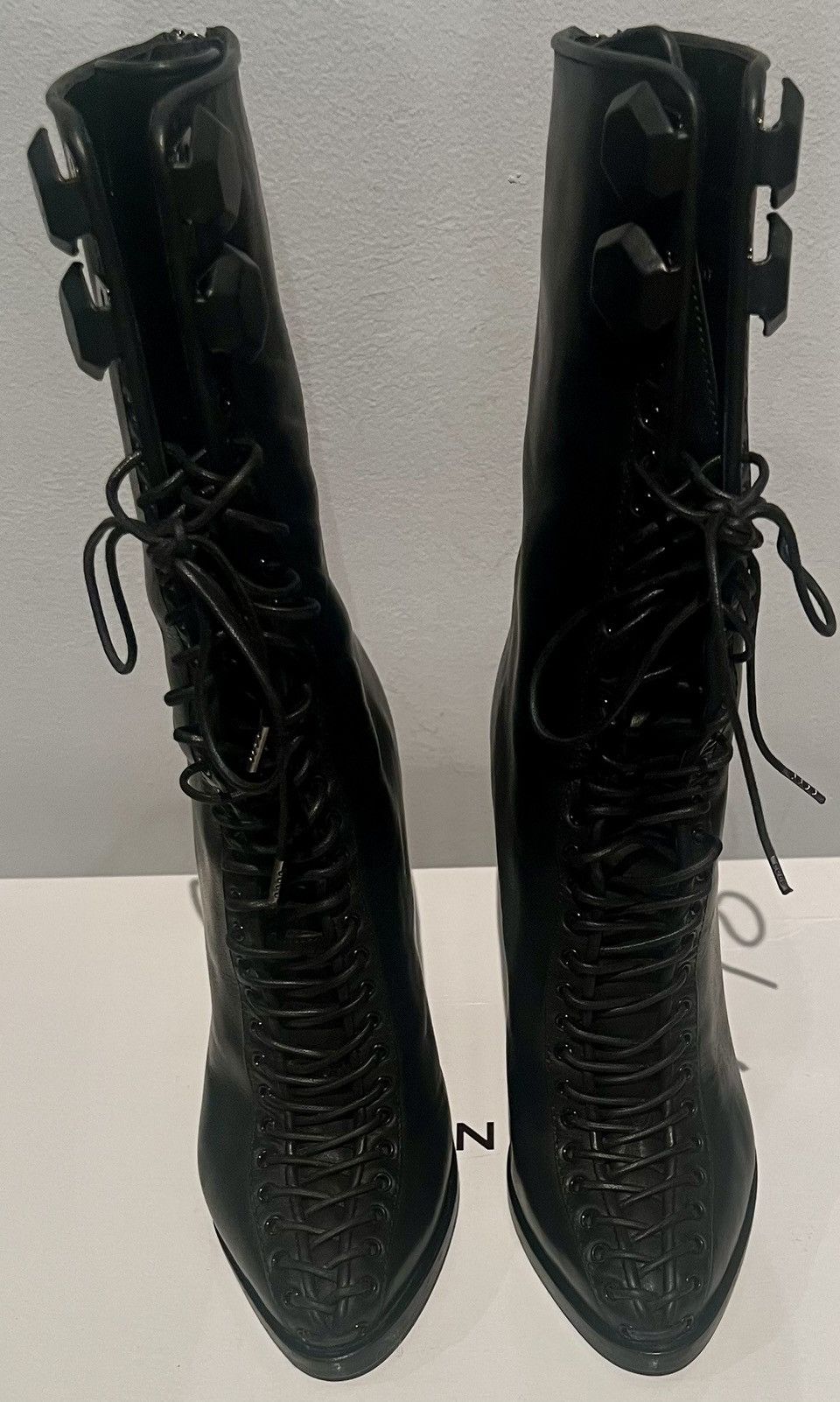 Designer × Givenchy Authentic Givenchy Black Lace Up Boots 37 Made In Italy Size US 6 / IT 36 - 2 Thumbnail