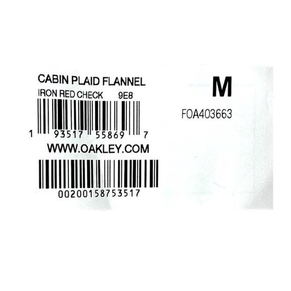 Oakley Oakley Mens Logo Red Black Cabin Plaid Flannel Collared Butt Size US M / EU 48-50 / 2 - 8 Thumbnail