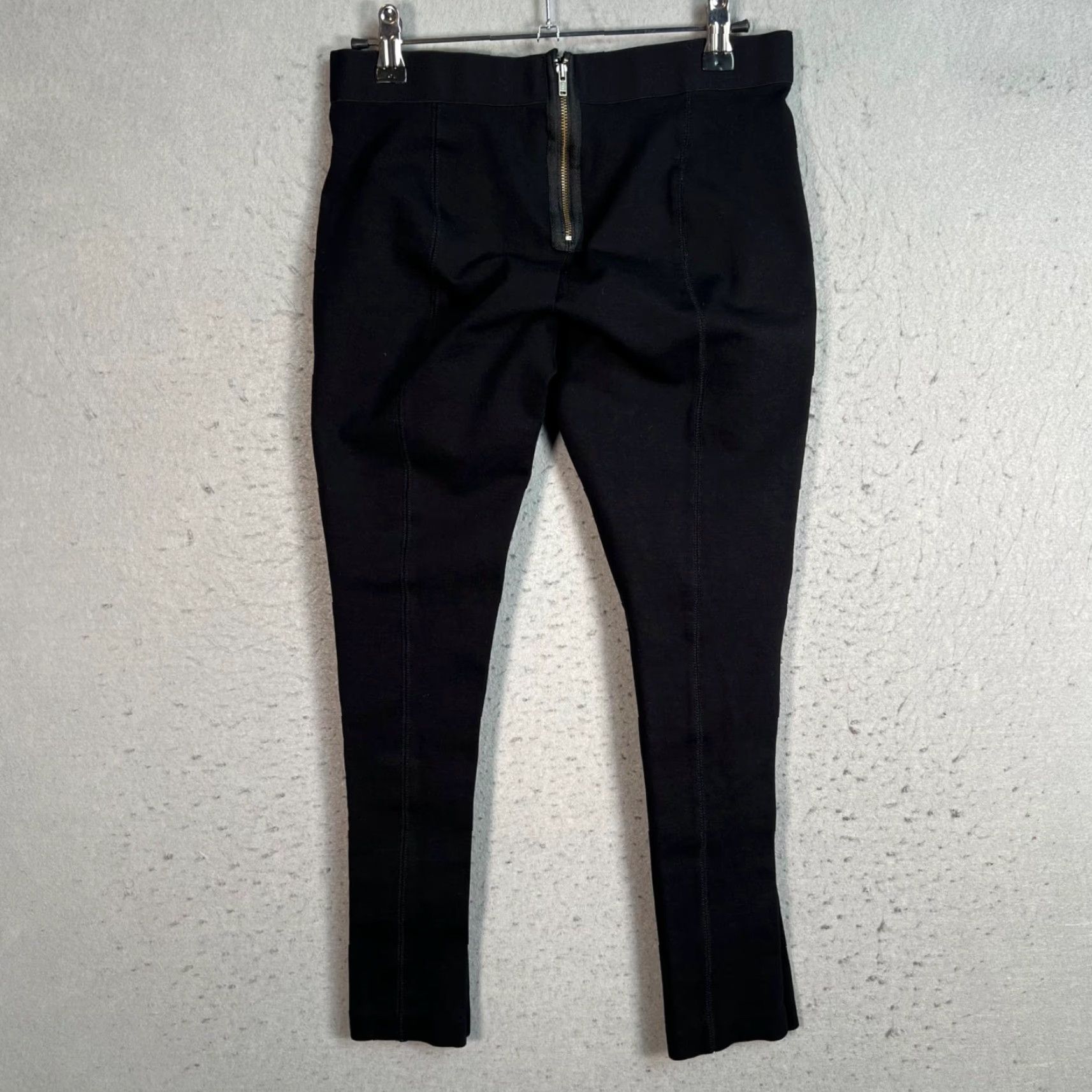 J.Crew J. Crew Womens J.CREW Pixie Pants Size 4 S Black Ankle Skinny Ponte Zip Front Ponte Zip Ankle Pants Size 27" / US 4 / IT 40 - 2 Thumbnail