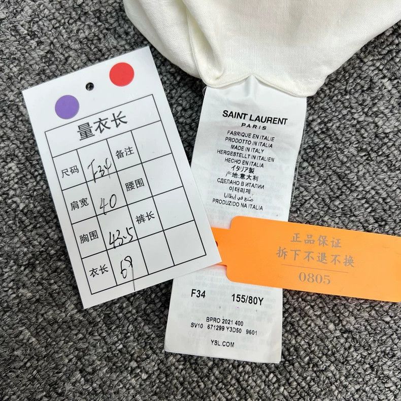 Saint Laurent Paris Saint Laurent ParisEmbroidered logo shirt with pocket shir Size XXS / US 00 / IT 34 - 8 Thumbnail