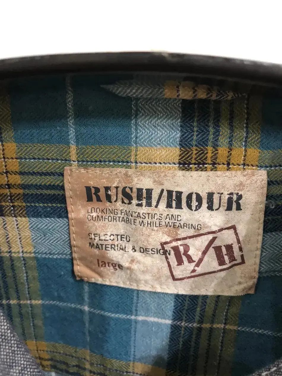Japanese Brand Japanese Brand Rush/Hour Plaid Tartan Flannel Shirt 👕 Size US S / EU 44-46 / 1 - 3 Thumbnail