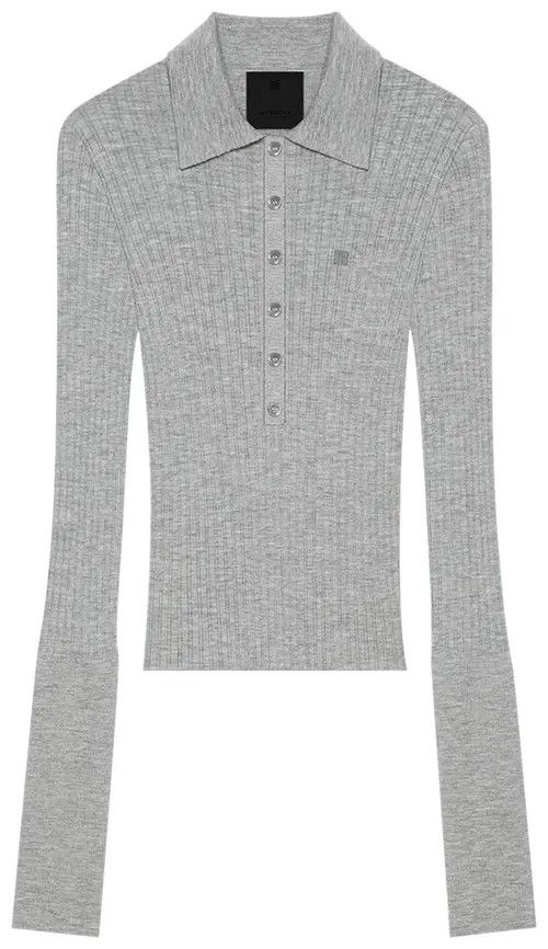 Givenchy o1srvl11e0725 Long-Sleeve Polo in Grey Size XS / US 0-2 / IT 36-38 - 1 Preview