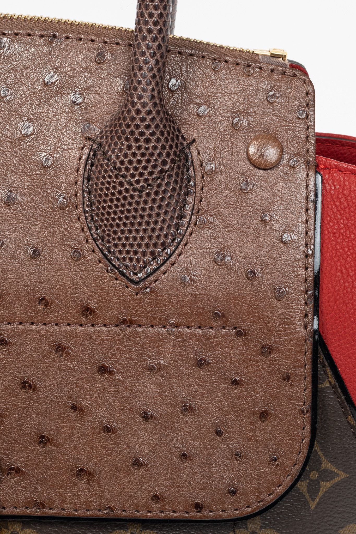 Louis Vuitton Louis Vuitton Majestueux PM Red Monogram Exotique Tote Size ONE SIZE - 10 Thumbnail