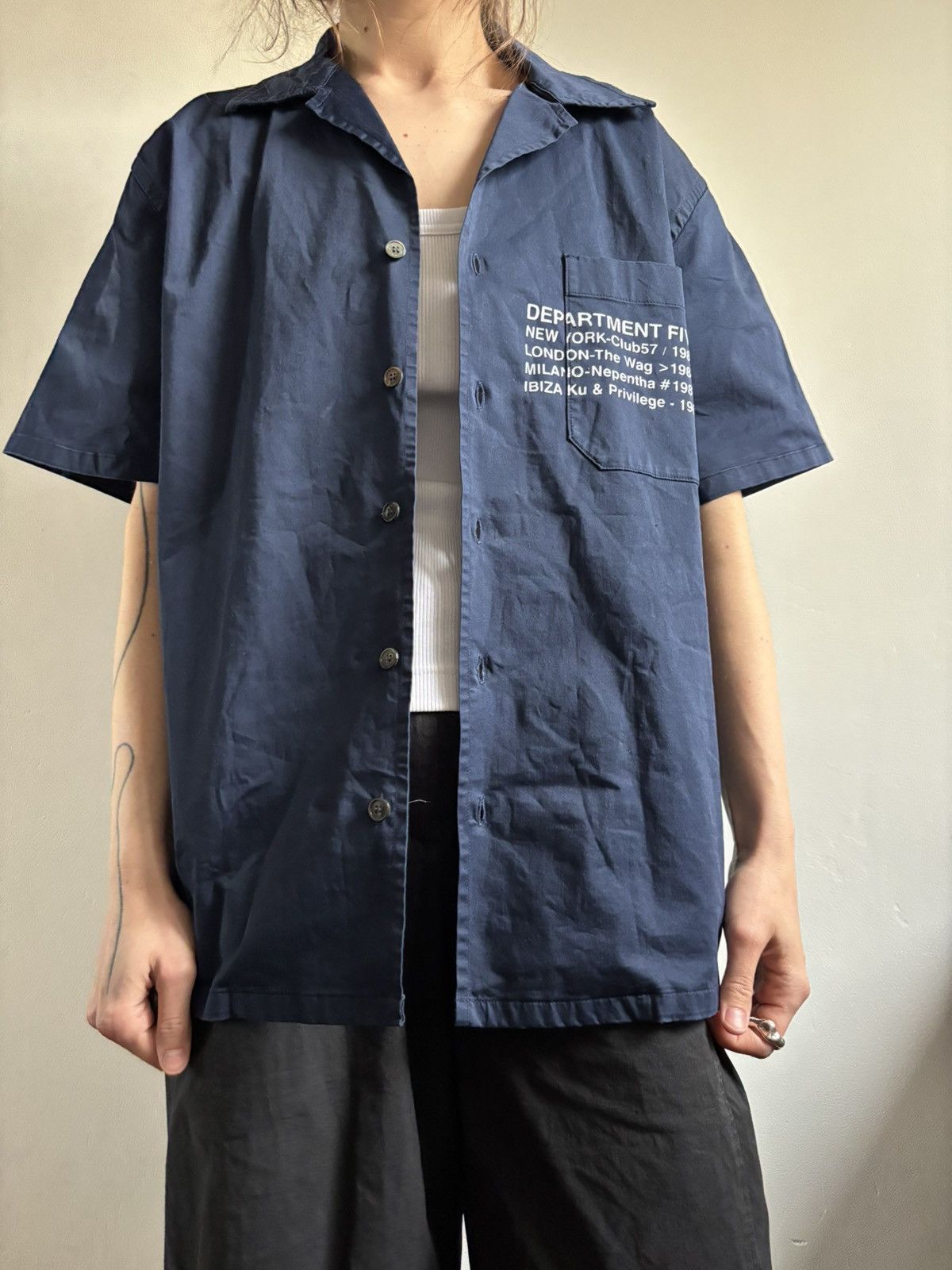 DEPARTMENT5 Vintage Department 5 boxy shirt navy blue Size US S / EU 44-46 / 1 - 3 Thumbnail