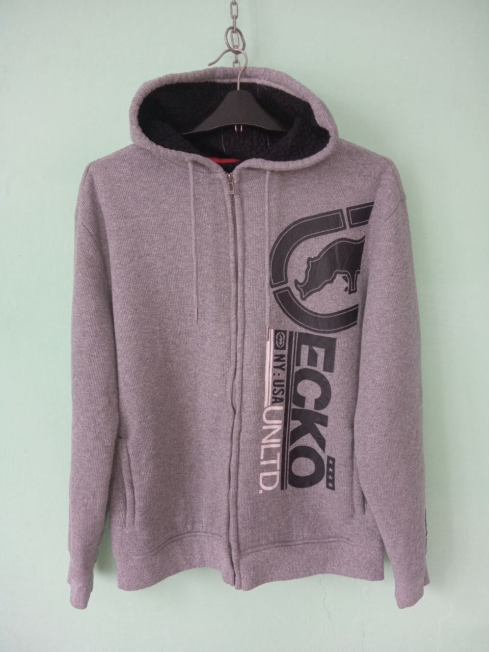 Ecko Unltd. Ecko Unltd Men's Full Zip Thermal Sherpa Hoodie Size US L / EU 52-54 / 3 - 1 Thumbnail