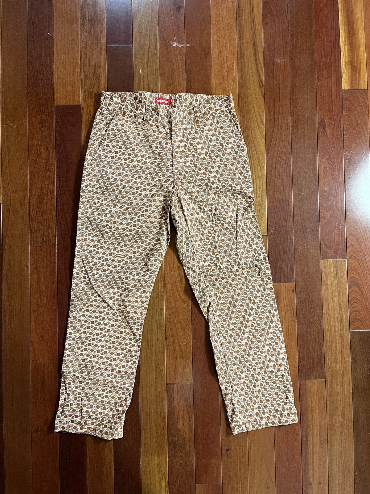 Supreme Supreme Work Pant Orange Monogram | Grailed