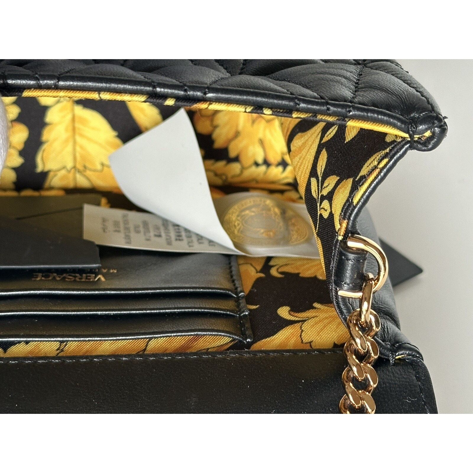Versace Versace Virtus Quilted Leather Black Crossbody Bag DBFH821 Size ONE SIZE - 15 Thumbnail