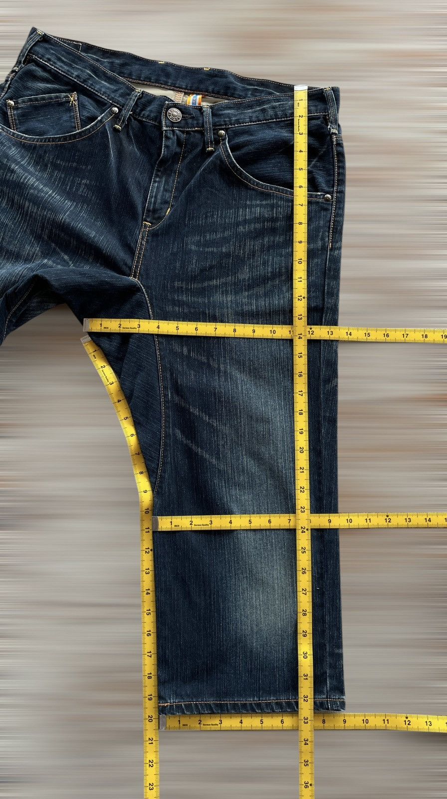 Edwin × If Six Was Nine × Japanese Brand EDWIN XV-FUNCTION THREE QUARTER JEANS Size US 35 - 12 Thumbnail