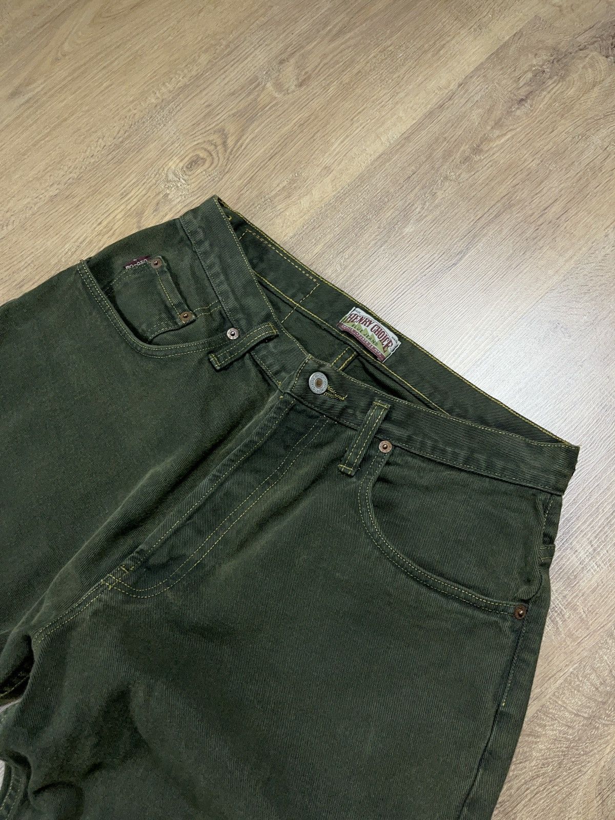 Vintage ➕y2k bottle green loose fit baggy jeans vintage skate style Size US 30 / EU 46 - 3 Thumbnail