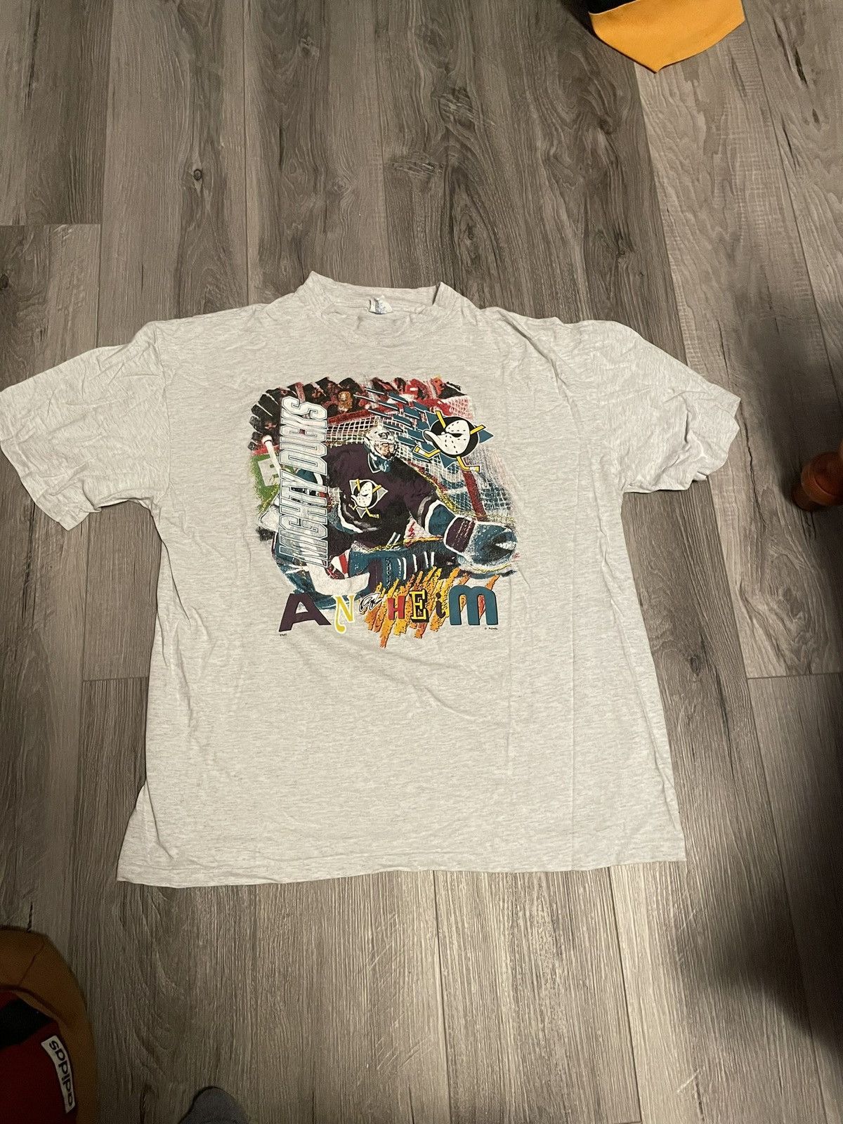 NHL × Vintage Anaheim Mighty Ducks Vintage Tshirt 90s Size US L / EU 52-54 / 3 - 1 Thumbnail