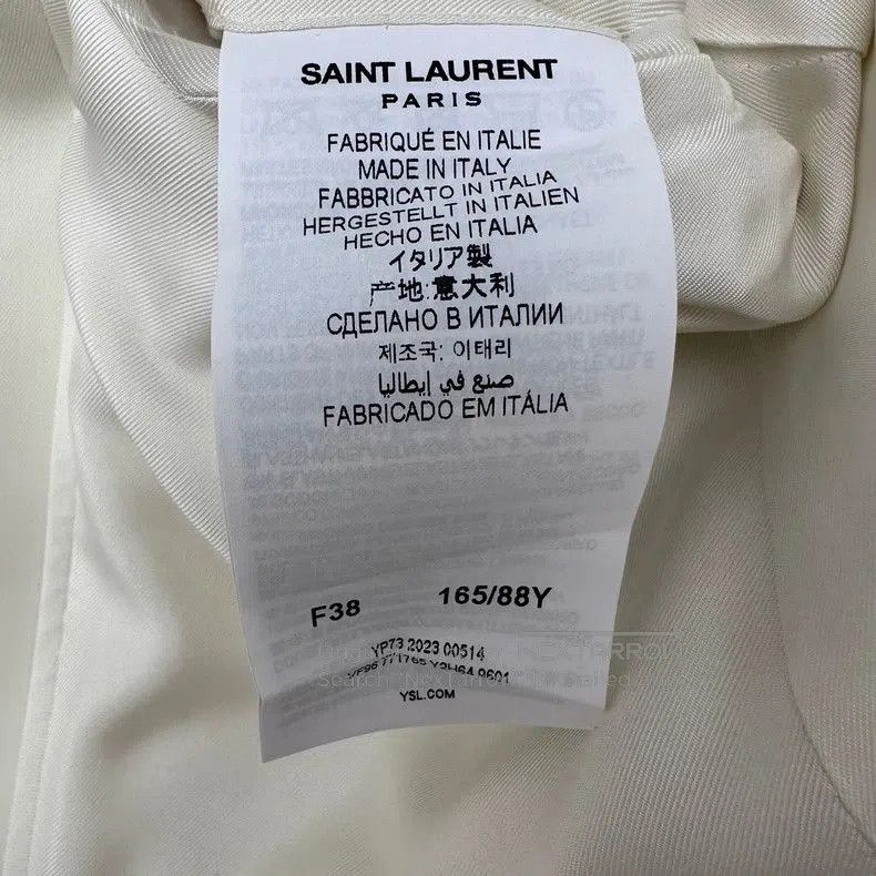 Saint Laurent Paris Saint Laurent 2024 White Blazer Size 38. Size US L / EU 52-54 / 3 - 6 Thumbnail