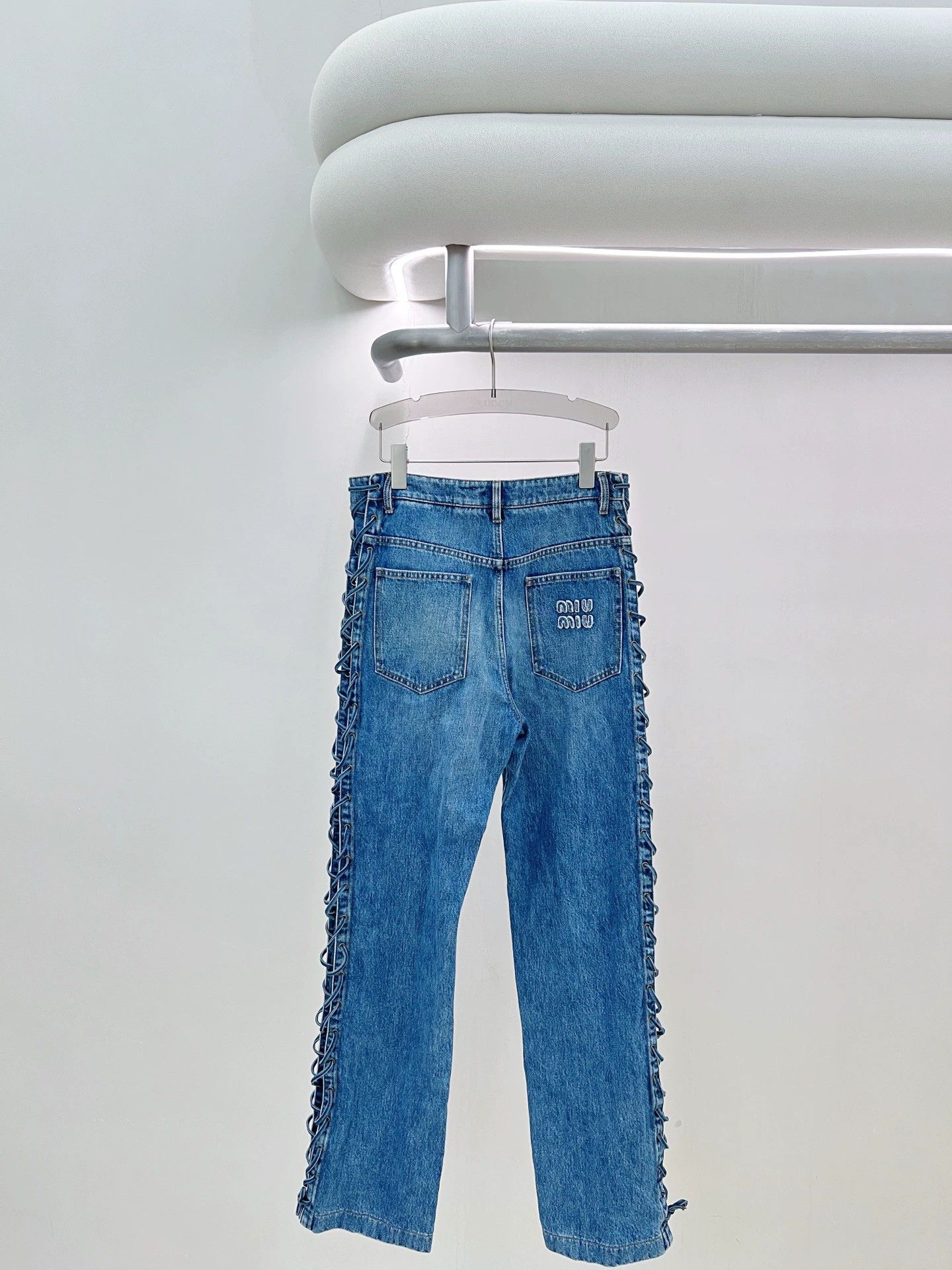 Miu Miu Miu Miu Blue Woven Rope Jeans 25 Size 25" / US 0 / IT 36 - 2 Thumbnail