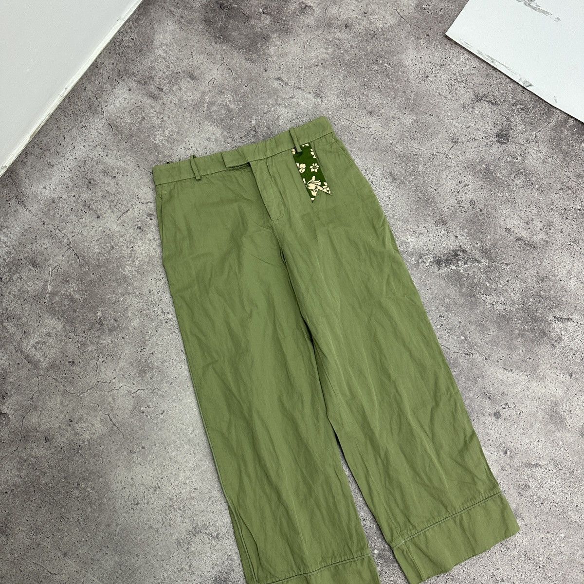Vintage Vintage 00s The Gigi Italy straight olive pants baggy y2k Size 30" / US 8 / IT 44 - 5 Thumbnail