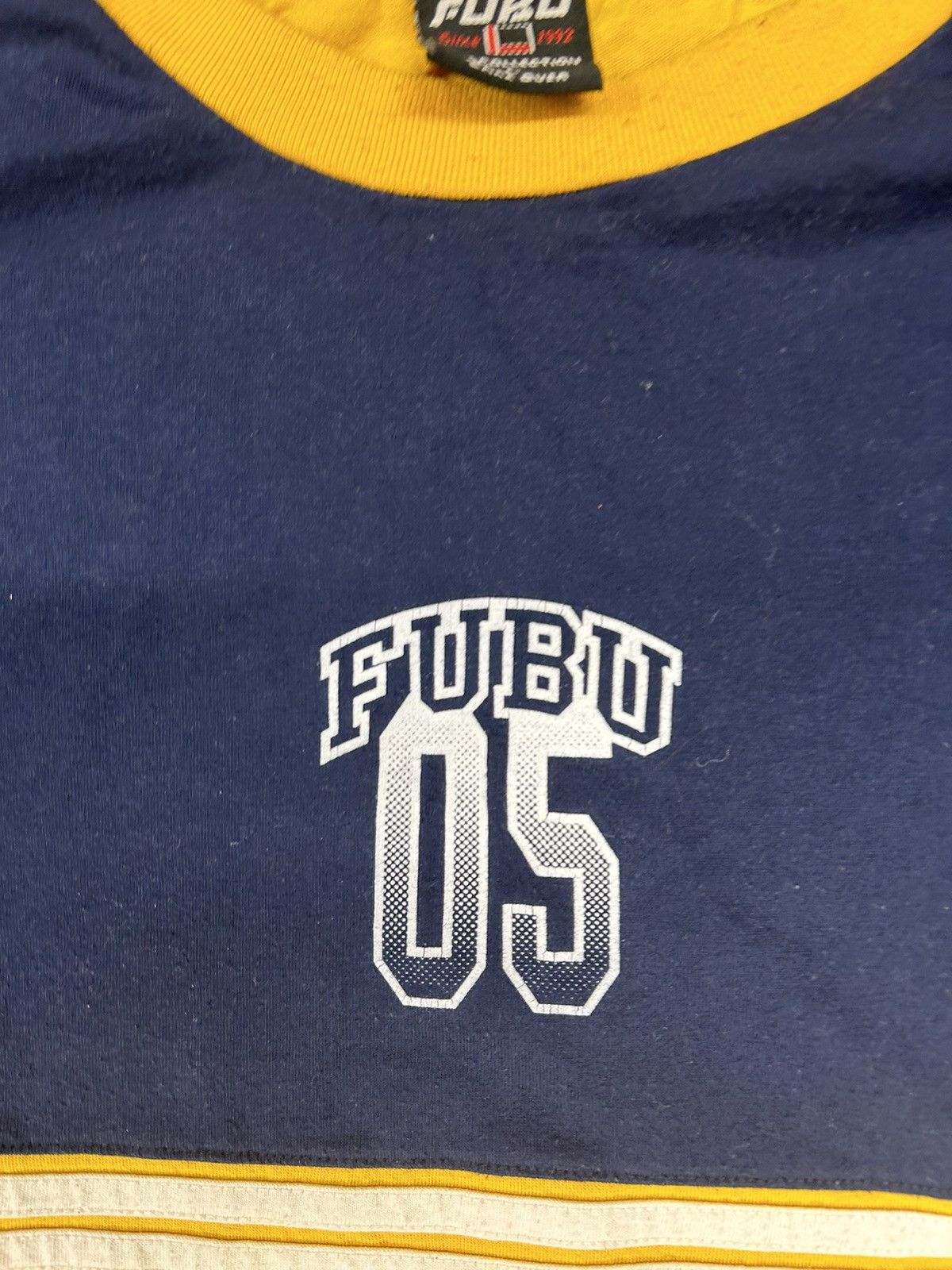 Fubu × Vintage Crazy Vintage Y2K Essential Yellow Fubu Longsleeve Shirt Size US L / EU 52-54 / 3 - 2 Thumbnail