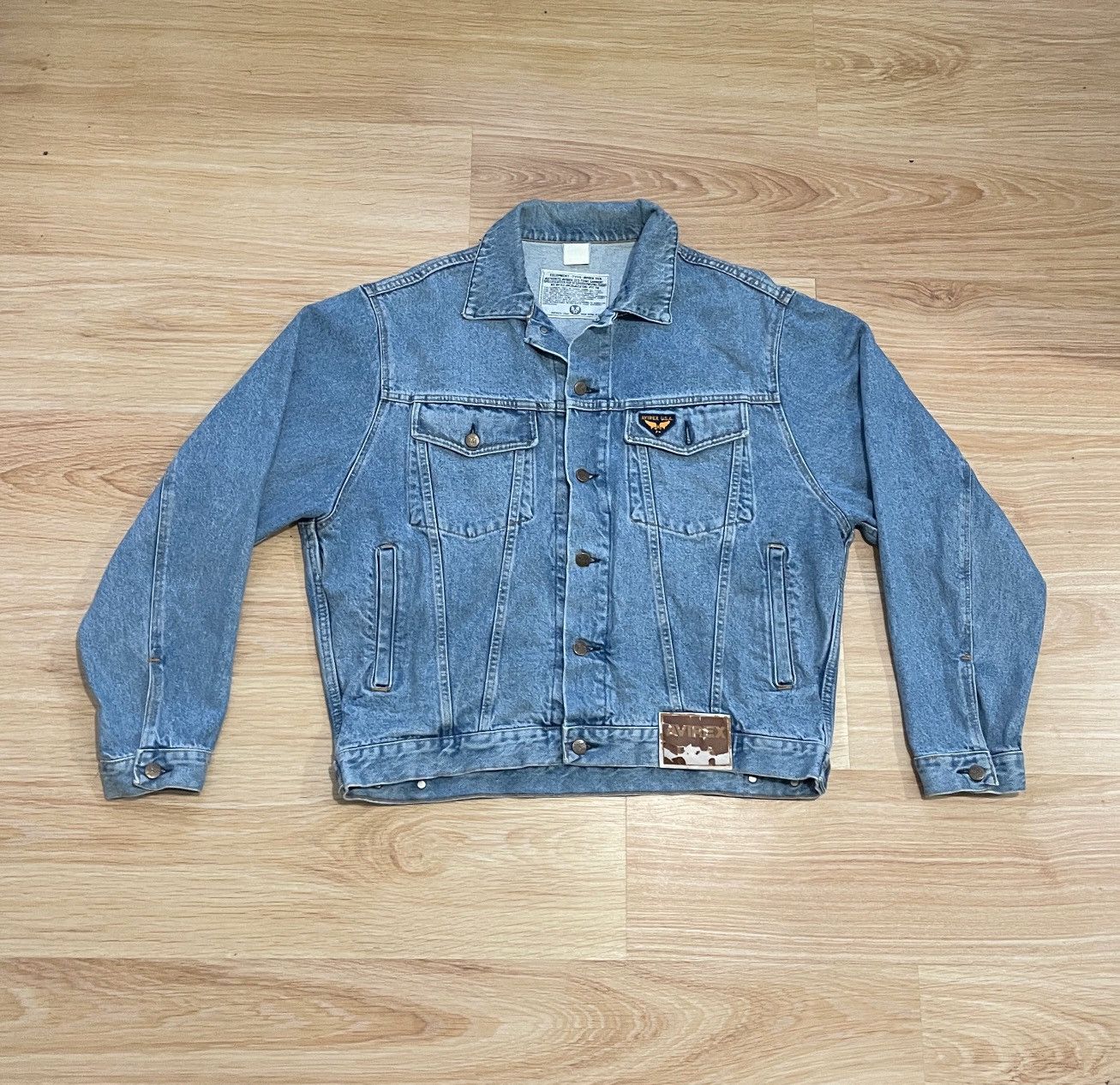 Avirex Vintage Avirex Denim Jacket Boxy Workwear Biker L Size US L / EU 52-54 / 3 - 1 Thumbnail