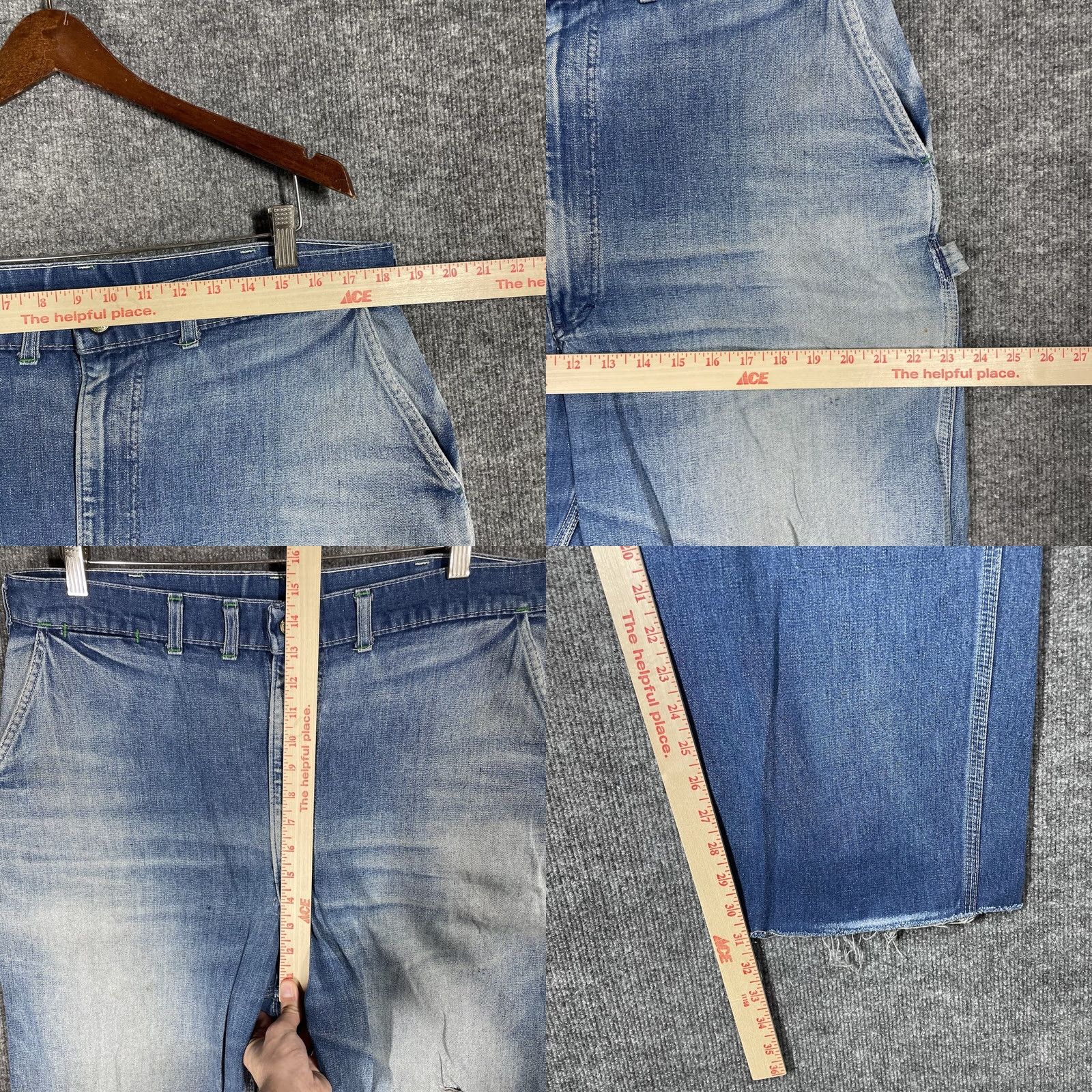 Vintage VINTAGE OshKosh B'gosh Denim Jeans 36x31 Carpenter USA Baggy Jeans Size US 36 / EU 52 - 9 Thumbnail