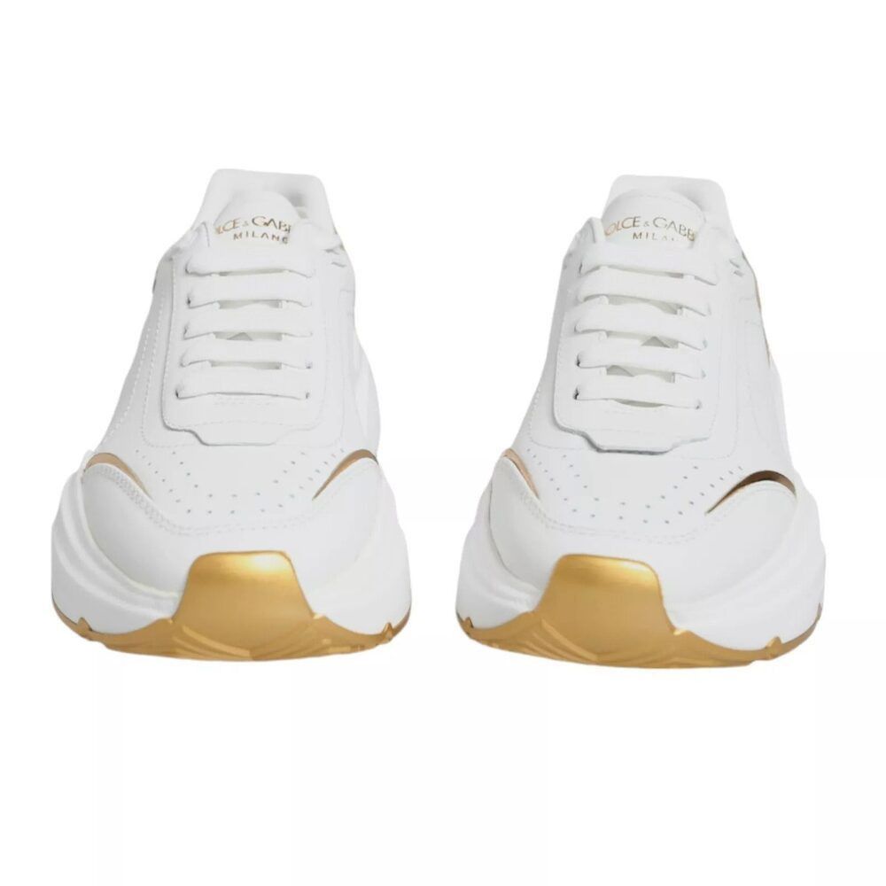 Dolce & Gabbana Dolce & Gabbana White Gold Daymaster Low Top Sneakers Shoes Size US 11 / IT 41 - 8 Thumbnail
