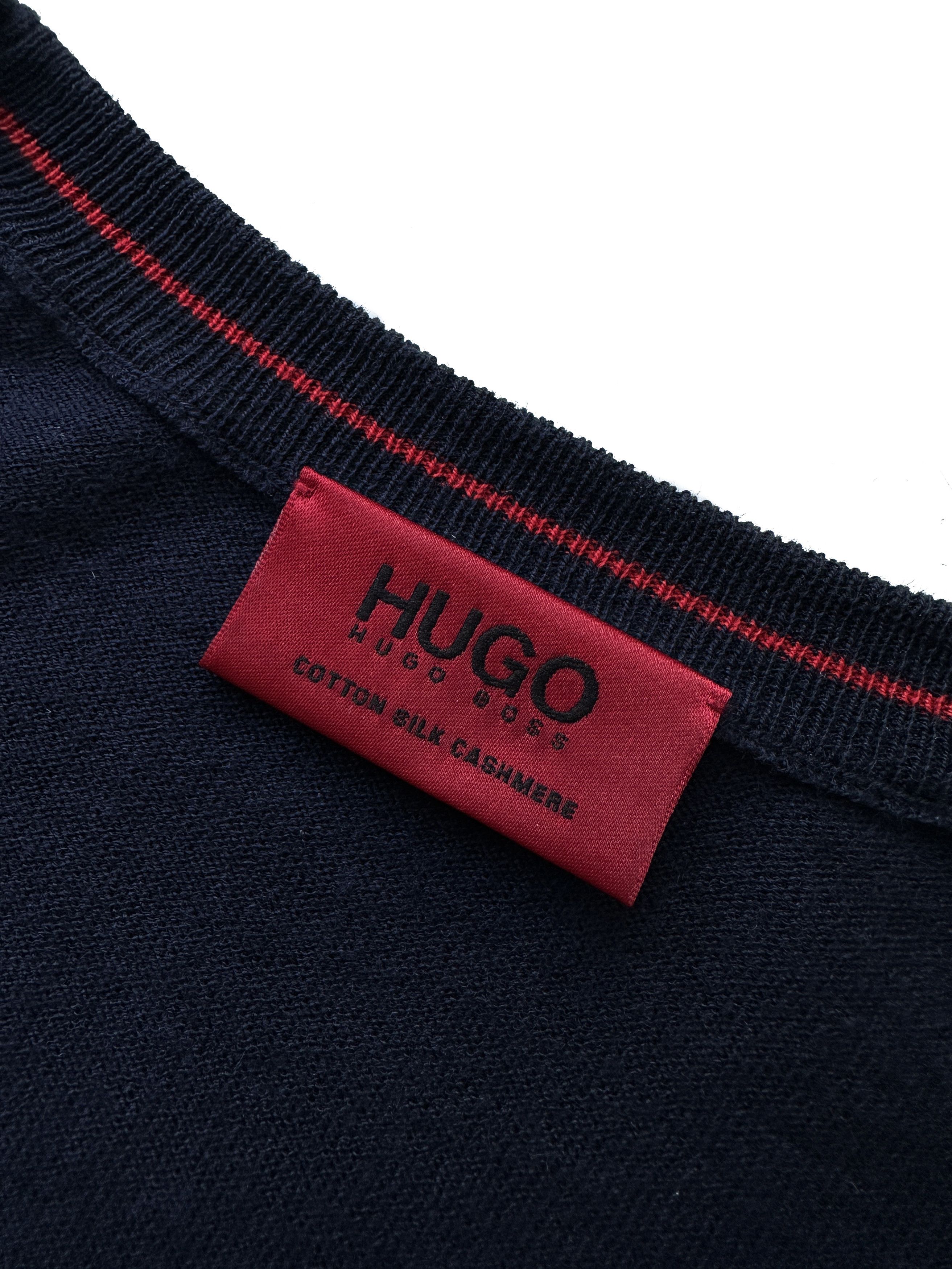 Hugo Boss Hugo Boss navy Silk & Cashmere cardigan Size US L / EU 52-54 / 3 - 3 Thumbnail