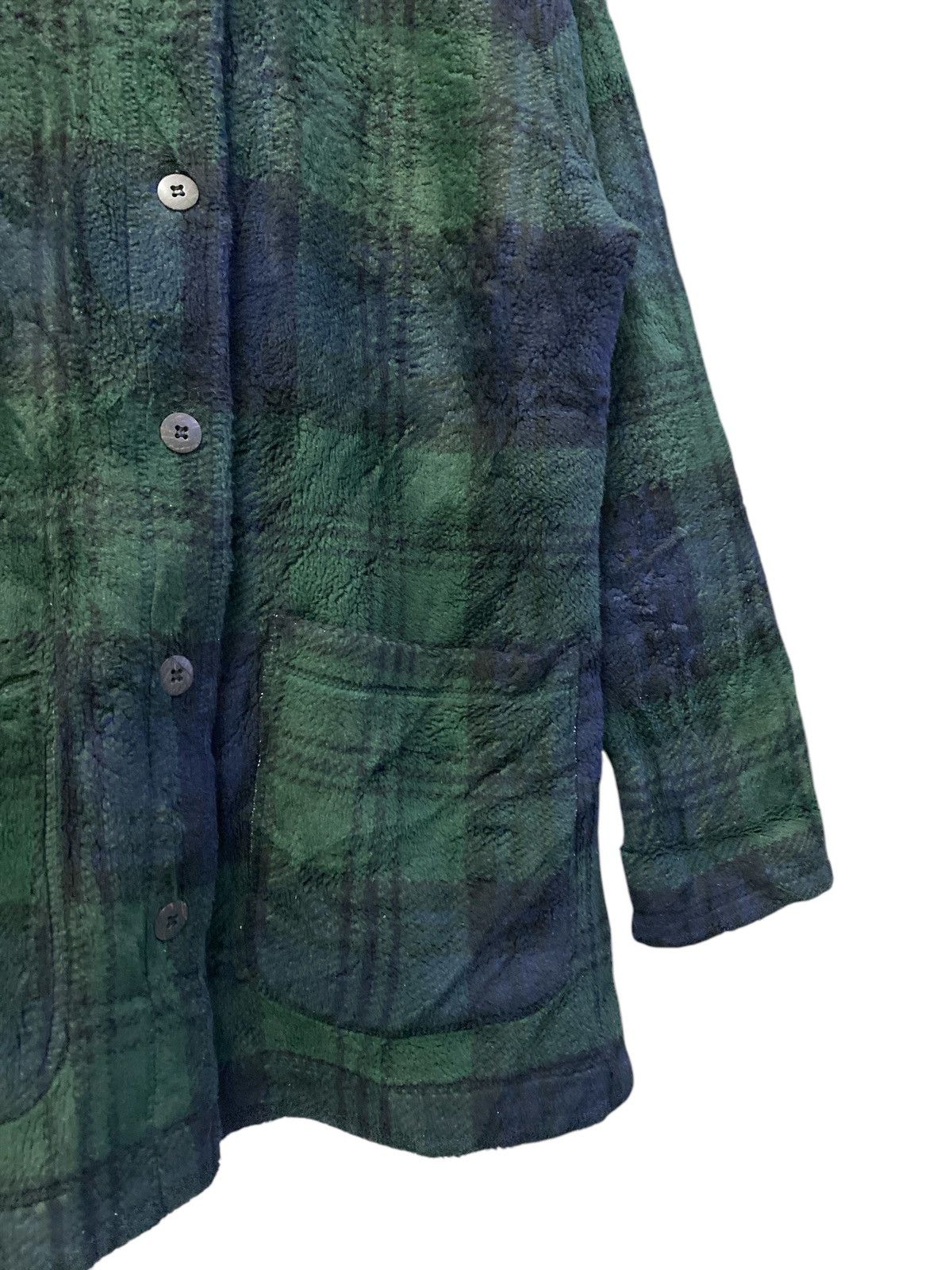 L.L. Bean × Vintage Vintage L.L Bean Checkered Fleece Jacket Size S / US 4 / IT 40 - 6 Thumbnail