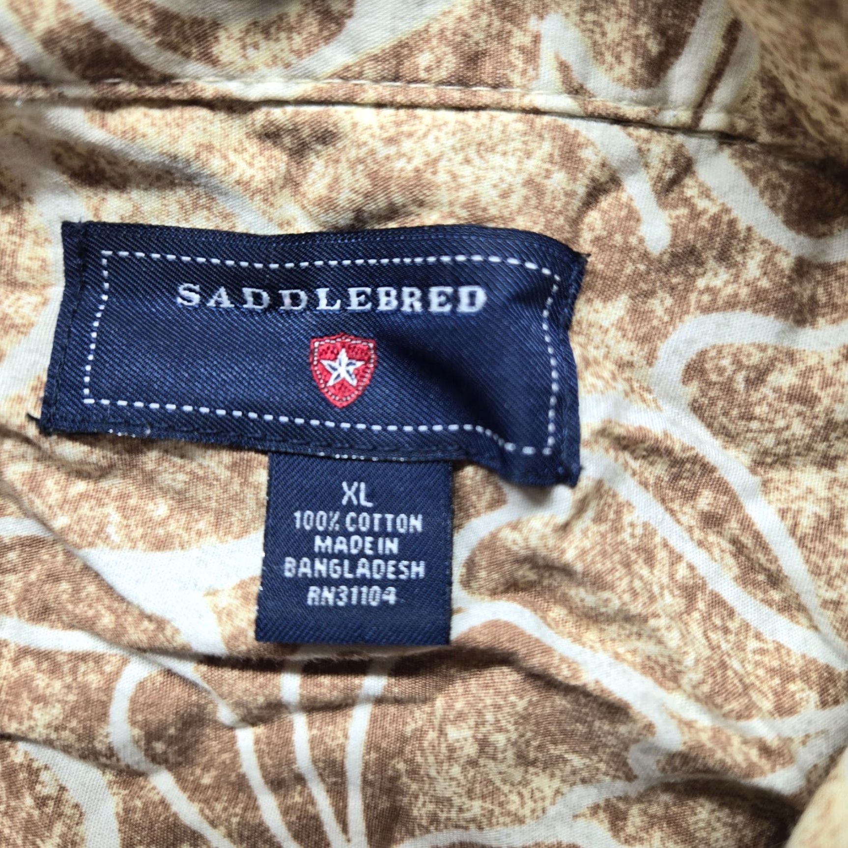 Vintage Saddlebred Shirt Hawaiian Floral Button-Up XL Men Blue Adults Size XL Shirt Size US XL / EU 56 / 4 - 3 Thumbnail