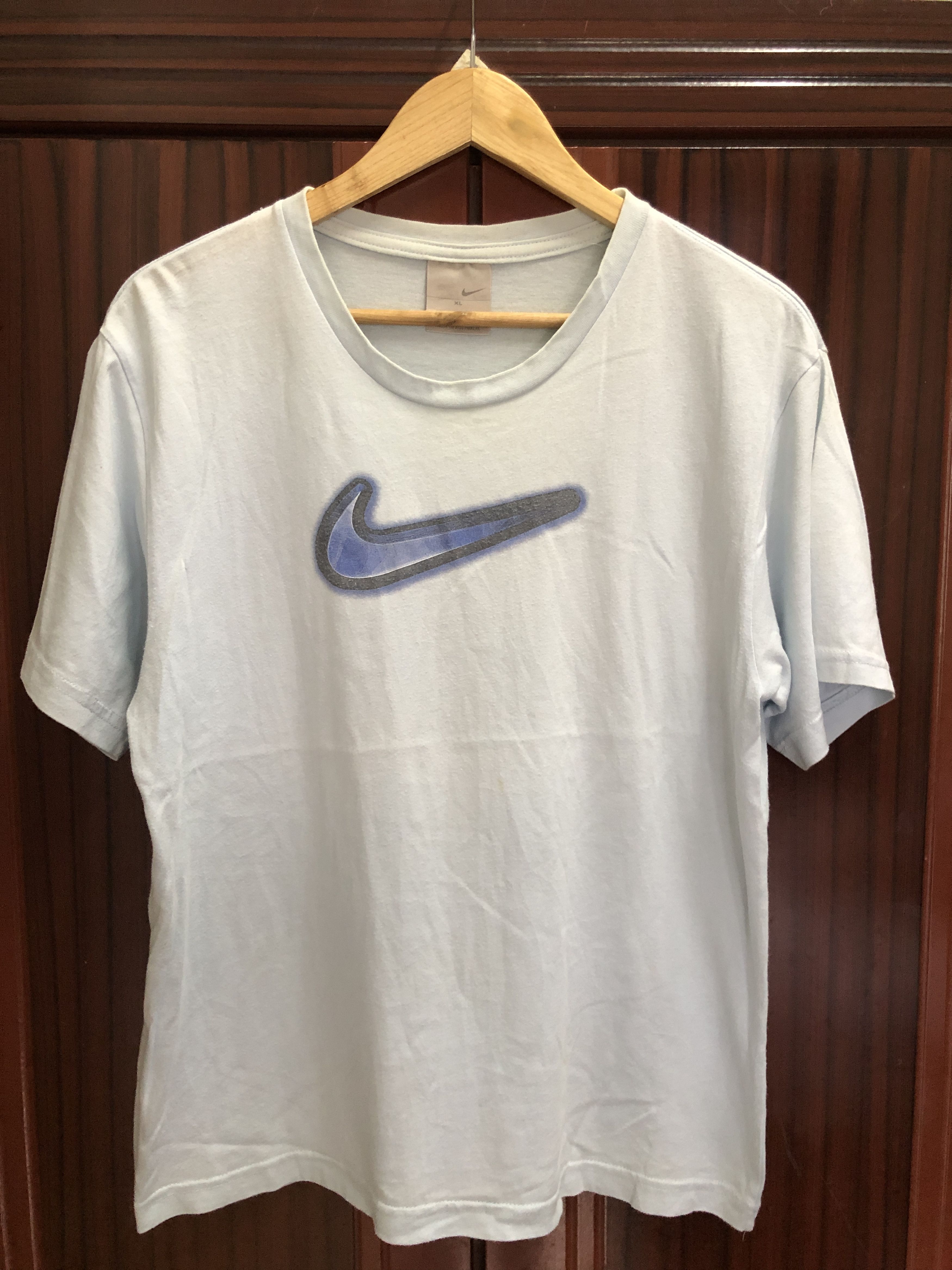 Nike vintage Nike center big swoosh 3D logo Size US L / EU 52-54 / 3 - 1 Thumbnail