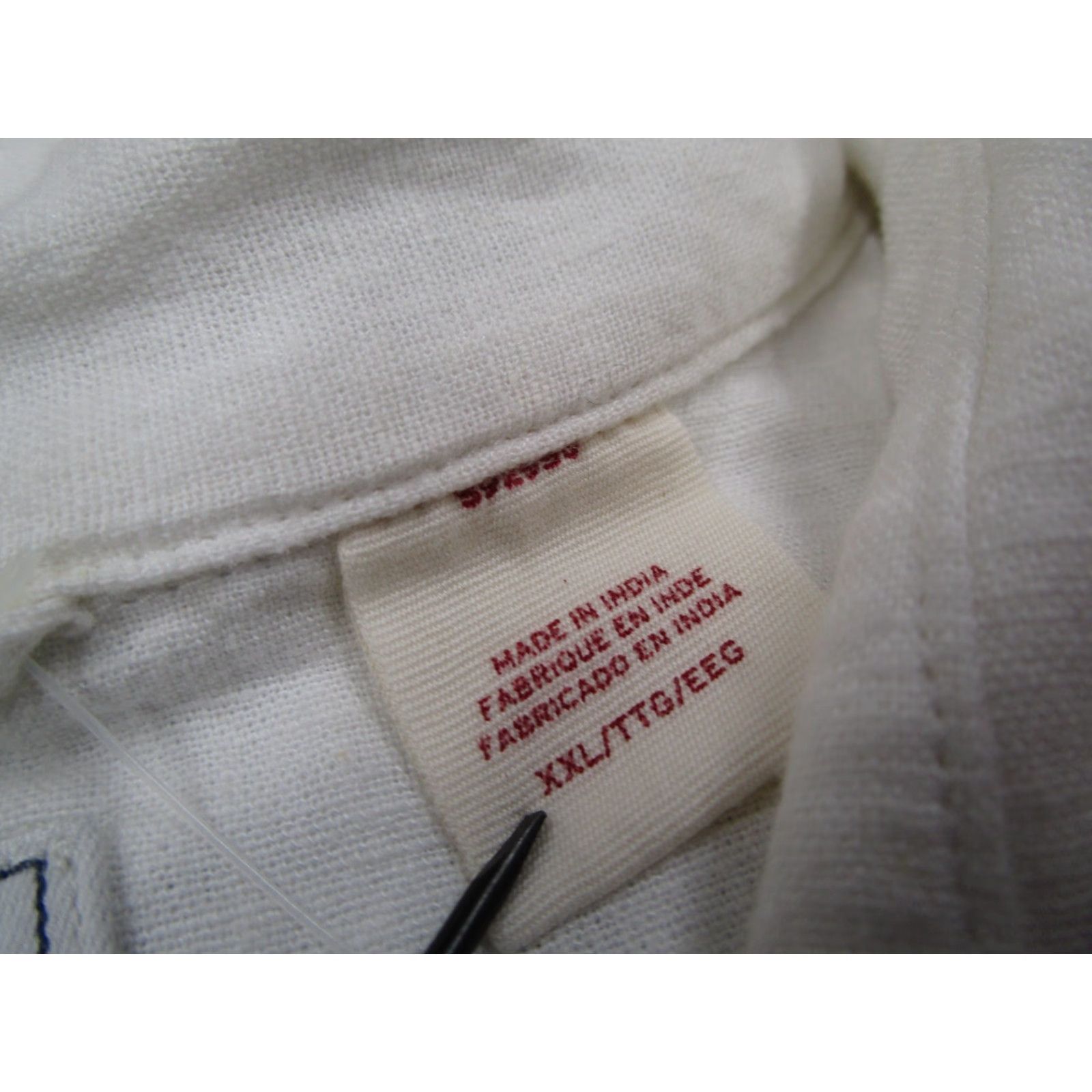 Tommy Bahama Levis Shirt Mens 2XL XXL White Linen Blend Button Up Long Sleeve Size US XXL / EU 58 / 5 - 4 Thumbnail